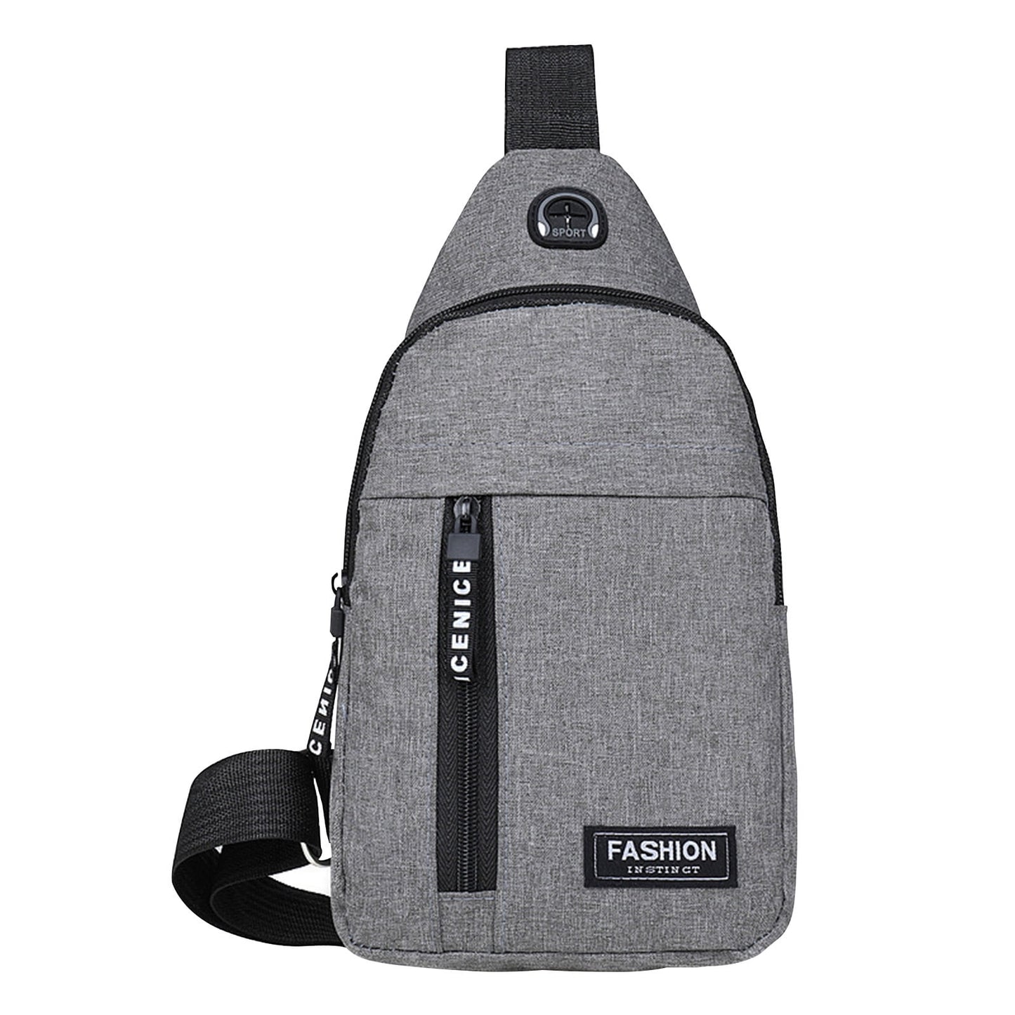 Suncoda Sling Bag for Women, Crossbody Sling Backpack Small Sling Bag Multipurpose Crossbody Shoulder Bag Travel Hiking Backpack, Sling Bag for Men #2-Gray