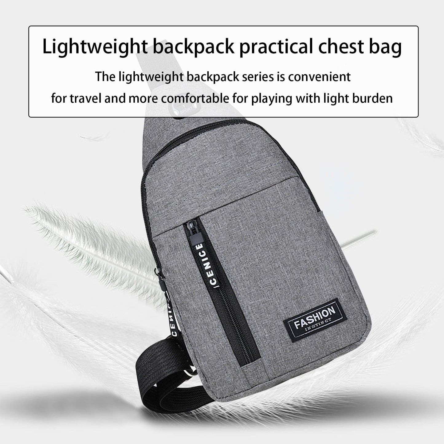 Suncoda Sling Bag for Women, Crossbody Sling Backpack Small Sling Bag Multipurpose Crossbody Shoulder Bag Travel Hiking Backpack, Sling Bag for Men #2-Gray