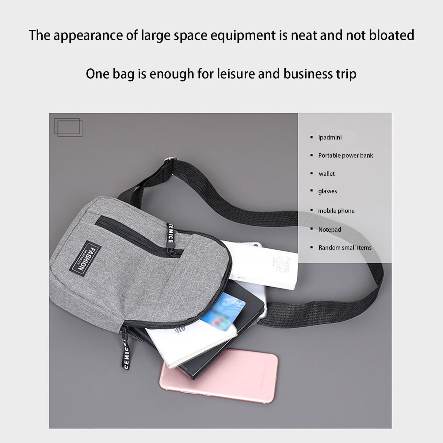 Suncoda Sling Bag for Women, Crossbody Sling Backpack Small Sling Bag Multipurpose Crossbody Shoulder Bag Travel Hiking Backpack, Sling Bag for Men #2-Gray