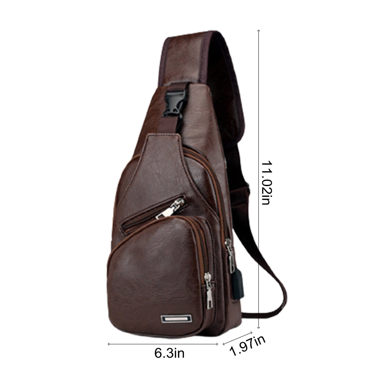 Suncoda Sling Bag for Women, Crossbody Sling Backpack Small Sling Bag Multipurpose Crossbody Shoulder Bag Travel Hiking Backpack, Sling Bag for Men #3-Brown