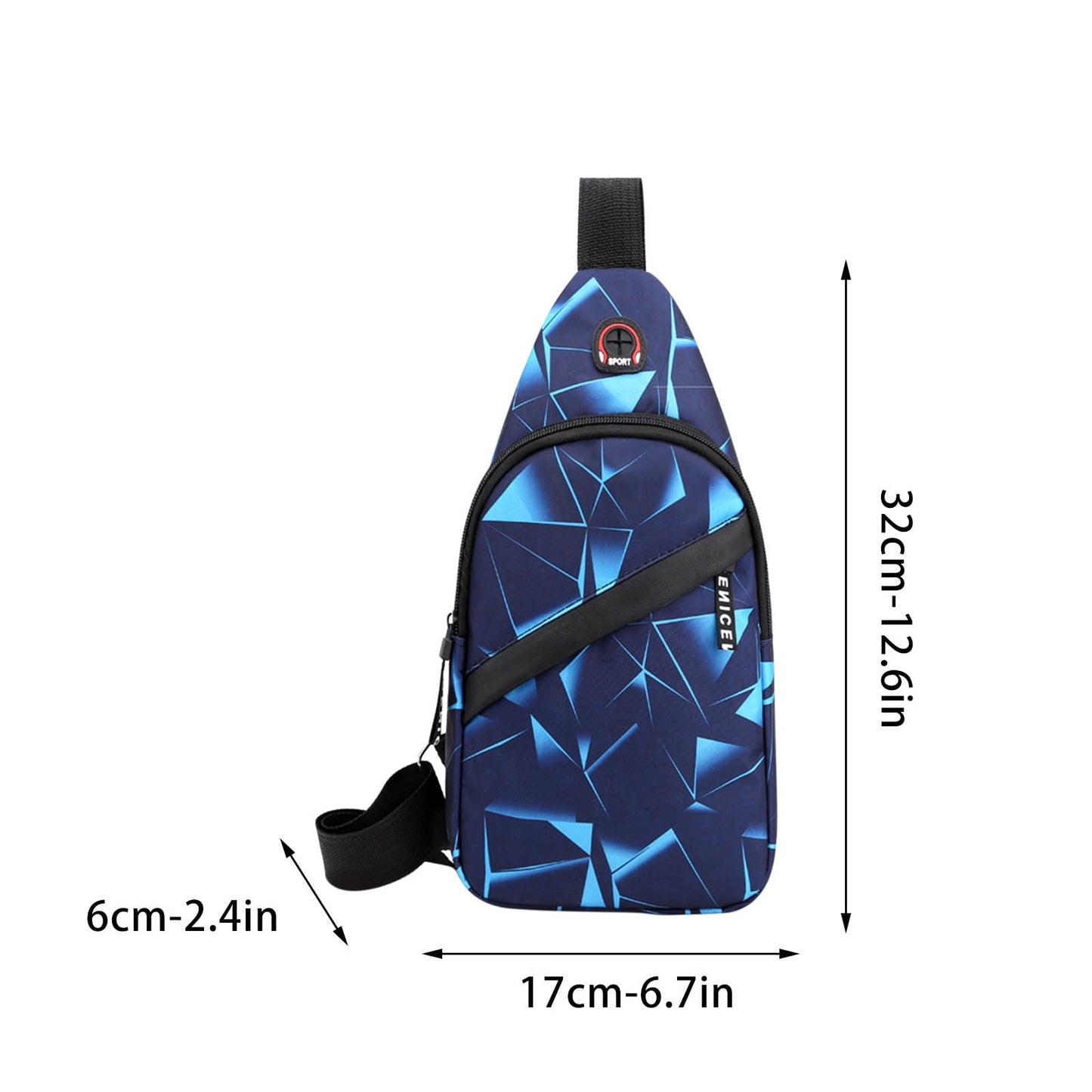 Suncoda Sling Bag for Women, Crossbody Sling Backpack Small Sling Bag Multipurpose Crossbody Shoulder Bag Travel Hiking Backpack, Sling Bag for Men #4-Blue