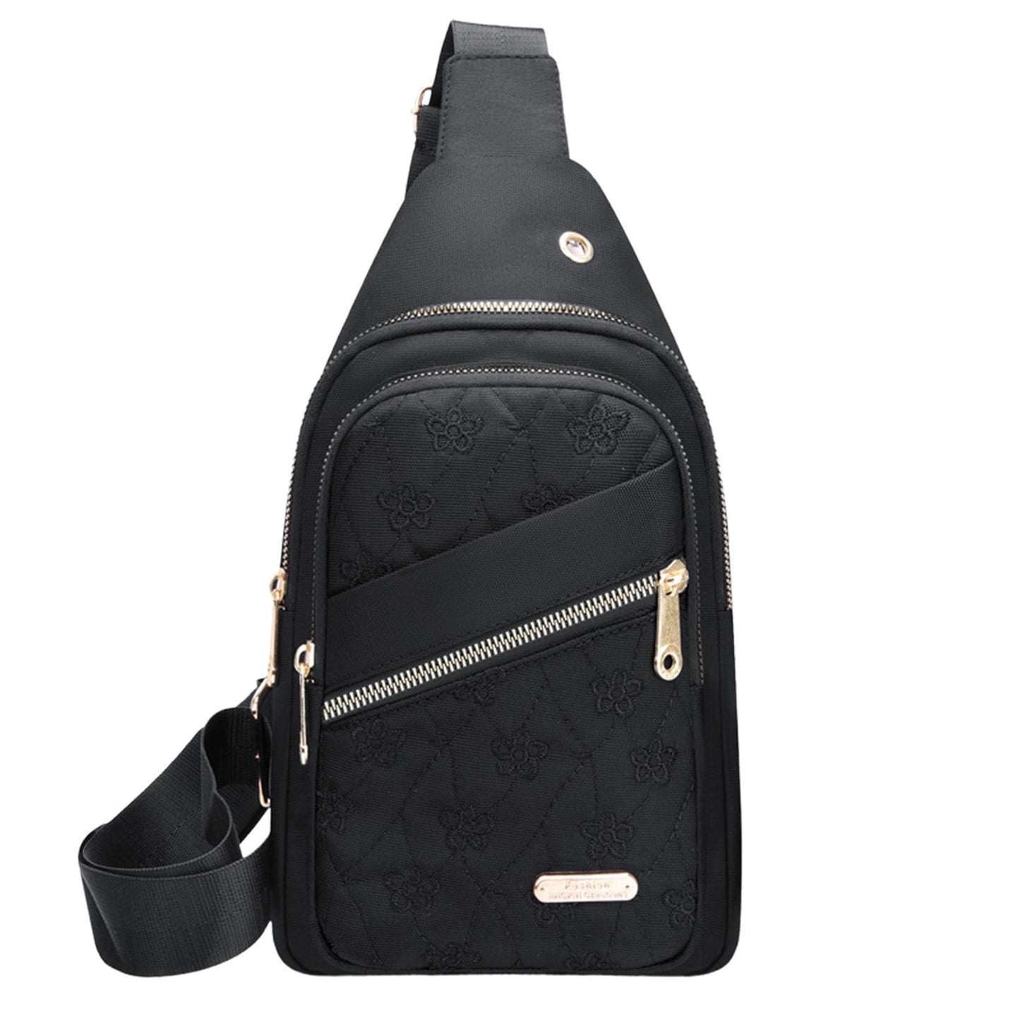 Suncoda Sling Bag for Women, Crossbody Sling Backpack Small Sling Bag Multipurpose Crossbody Shoulder Bag Travel Hiking Backpack, Sling Bag for Men #5-Black