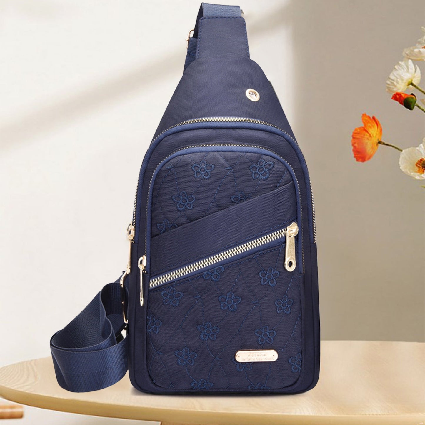 Suncoda Sling Bag for Women, Crossbody Sling Backpack Small Sling Bag Multipurpose Crossbody Shoulder Bag Travel Hiking Backpack, Sling Bag for Men #5-Blue