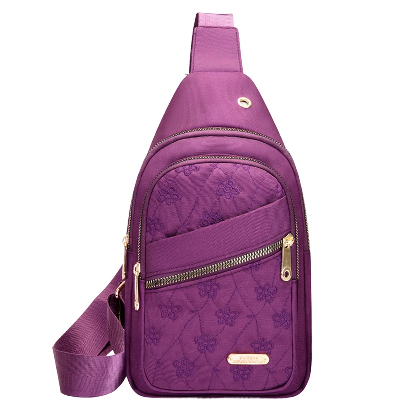 Suncoda Sling Bag for Women, Crossbody Sling Backpack Small Sling Bag Multipurpose Crossbody Shoulder Bag Travel Hiking Backpack, Sling Bag for Men #5-Purple