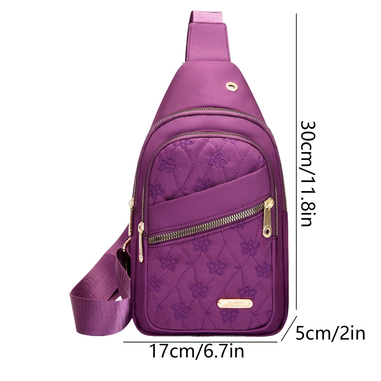 Suncoda Sling Bag for Women, Crossbody Sling Backpack Small Sling Bag Multipurpose Crossbody Shoulder Bag Travel Hiking Backpack, Sling Bag for Men #5-Purple