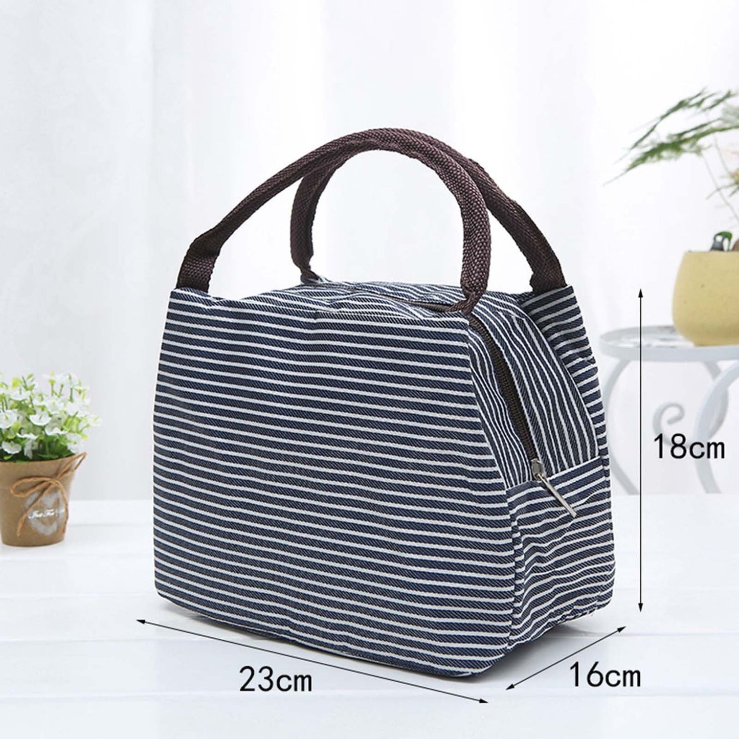 Under $1 Tyidzon Lunch Box Lunch Bag For Women Insulated Lunch Bag Reusable Tote Cooler Bag Lunchbox Suitable for Work, Travel, Outdoor Black