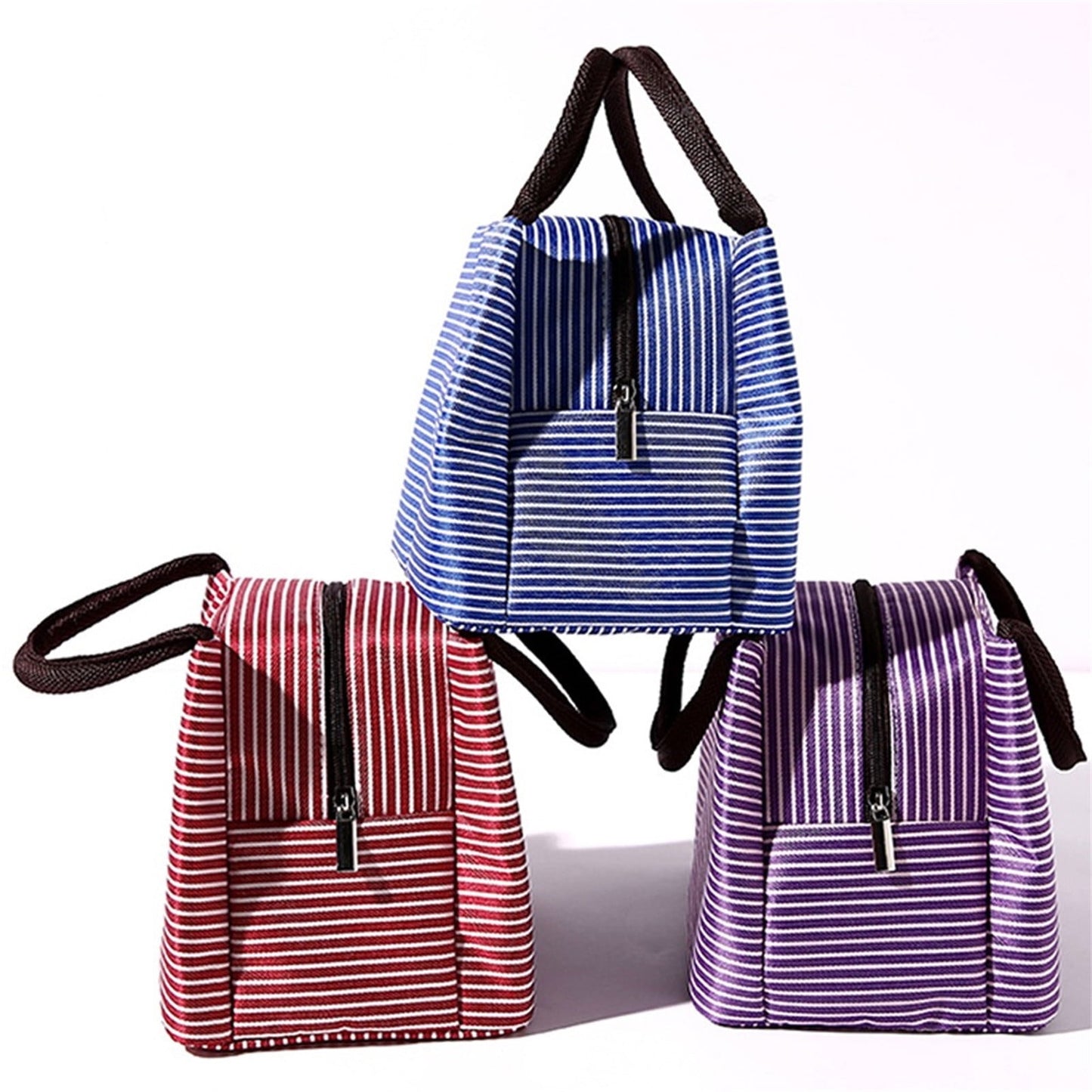 Under $1 Tyidzon Lunch Box Lunch Bag For Women Insulated Lunch Bag Reusable Tote Cooler Bag Lunchbox Suitable for Work, Travel, Outdoor Purple