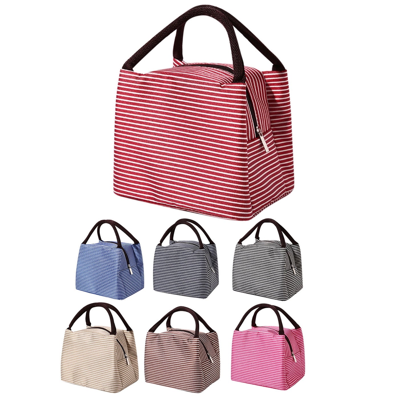 Under $1 Tyidzon Lunch Box Lunch Bag For Women Insulated Lunch Bag Reusable Tote Cooler Bag Lunchbox Suitable for Work, Travel, Outdoor Purple