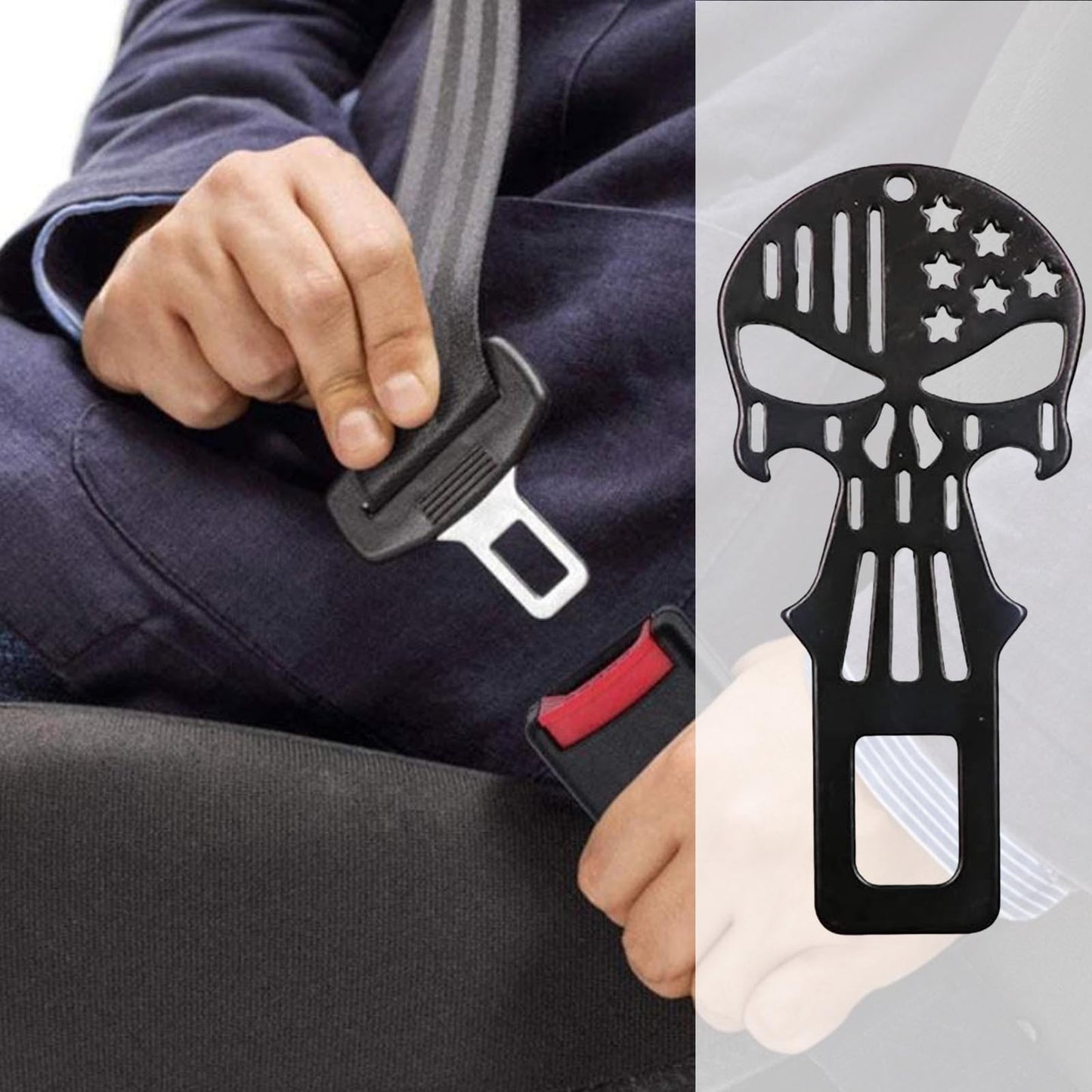 4pcs Seat Belt Accessories Multiple Locking Tongue Seat Belt Components Stronger Multifunctional Bottle Opener