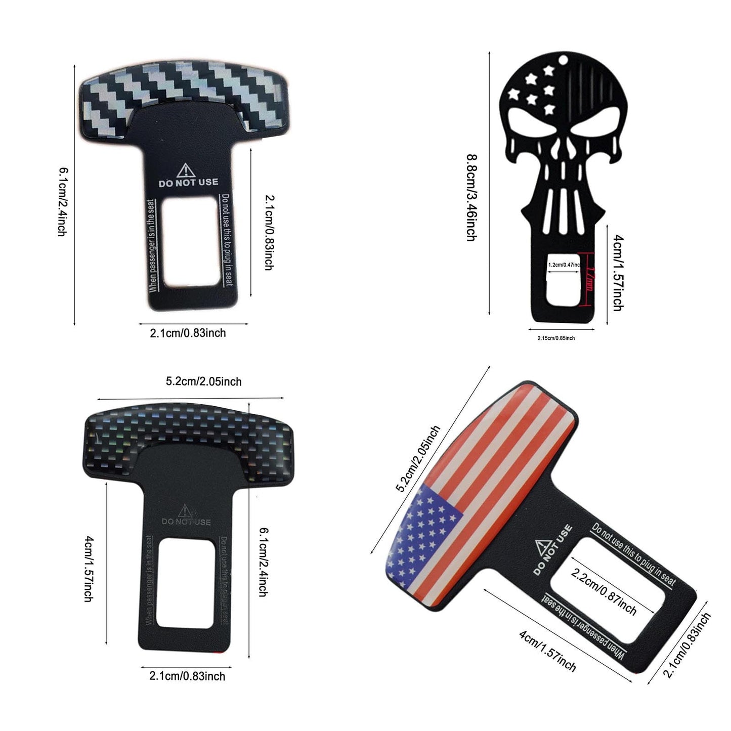 4pcs Seat Belt Accessories Multiple Locking Tongue Seat Belt Components Stronger Multifunctional Bottle Opener
