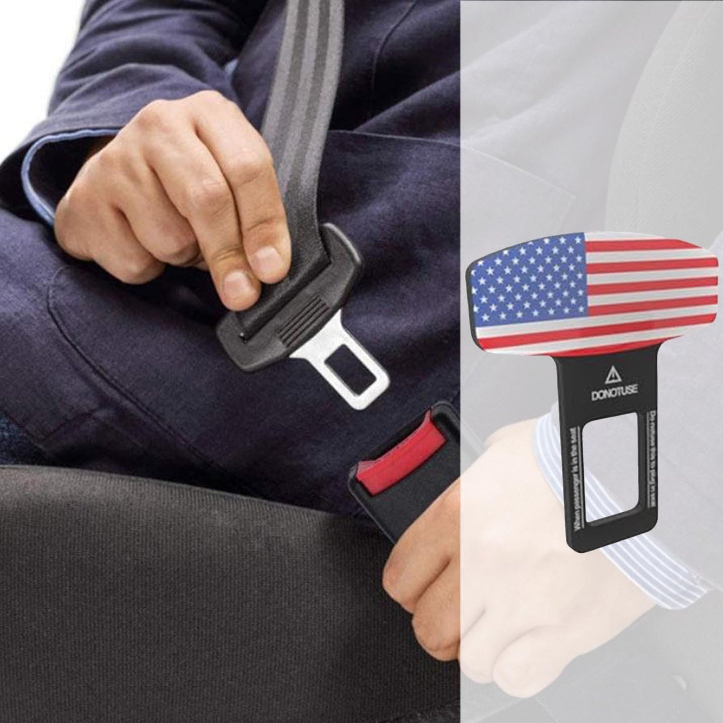 4pcs Seat Belt Accessories Multiple Locking Tongue Seat Belt Components Stronger Multifunctional Bottle Opener