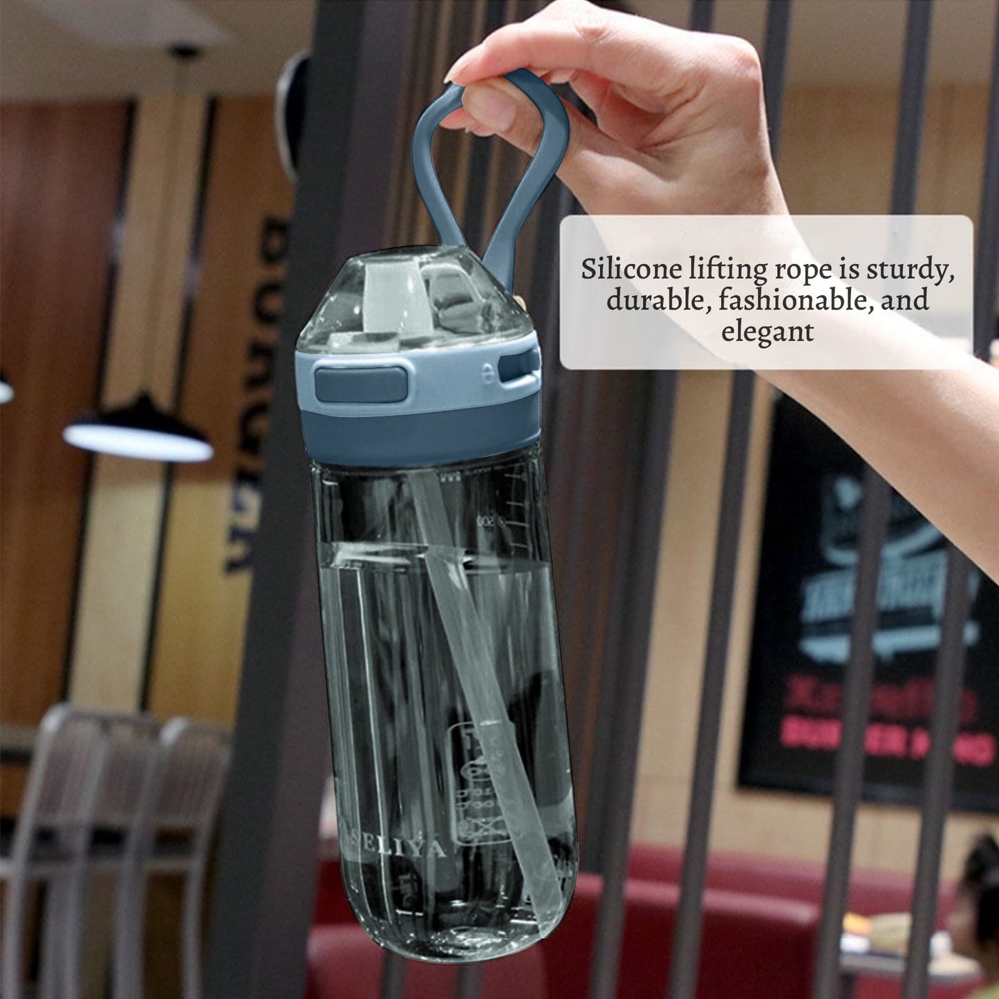 Tyidzon Straw Water Bottle, Water Bottle Cup for Kids/Toddlers Ages 3+ Spill Proof Leak Proof, Water Bottles Great for School Sports Daycare & Camp Green