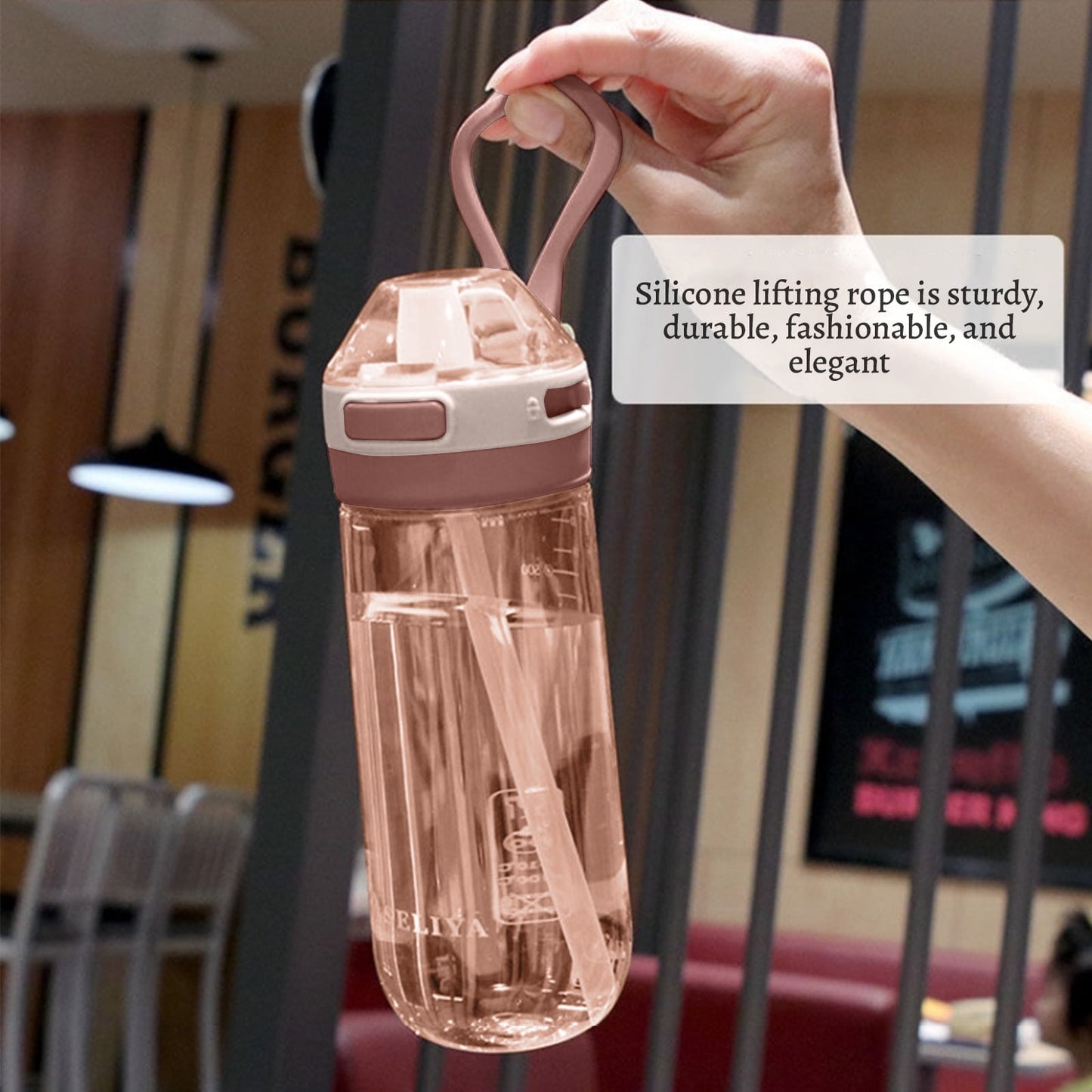 Tyidzon Straw Water Bottle, Water Bottle Cup for Kids/Toddlers Ages 3+ Spill Proof Leak Proof, Water Bottles Great for School Sports Daycare & Camp Pink