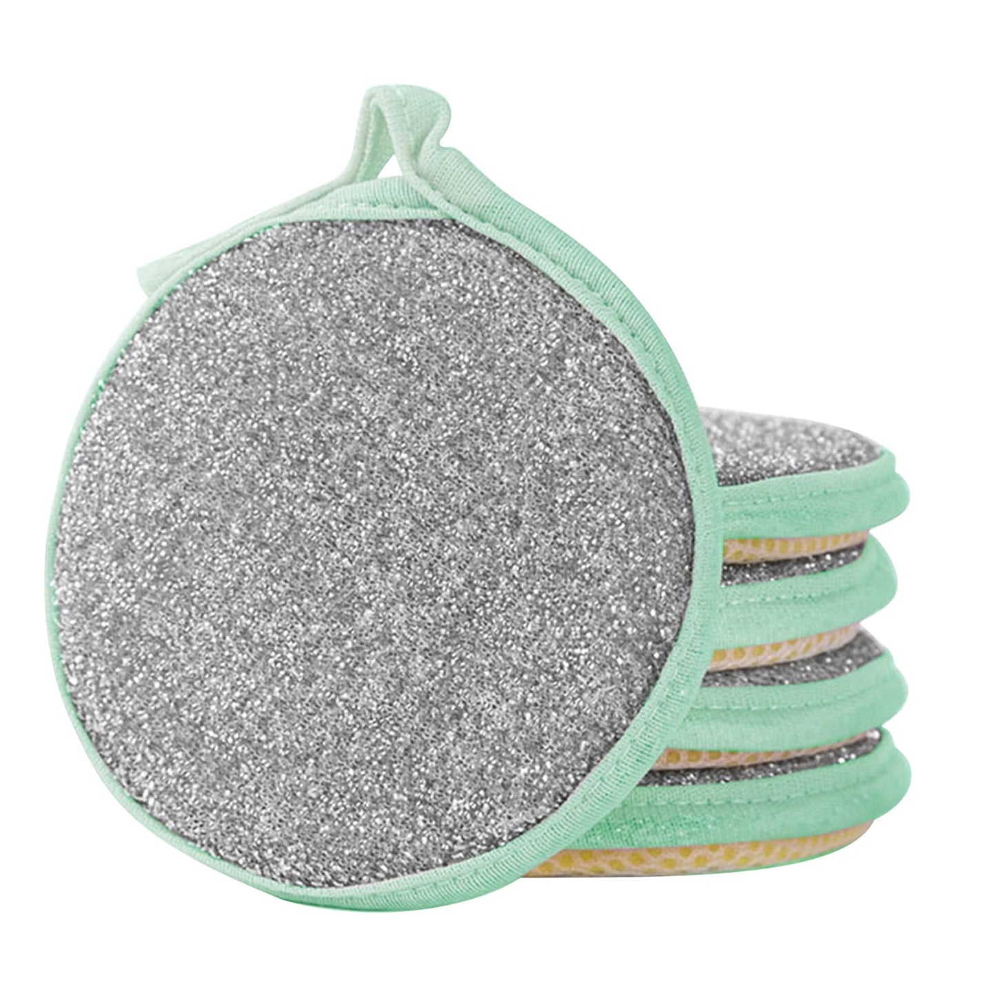 Under $1 Tyidzon Sponges Kitchen Multi-Purpose,5Pc Non-Scratch Sponges for Cleaning, Along with Heavy Duty Scrubbing Power - Reusable Double-Sided Dish Sponge for Dishes, Pots and Pans Green