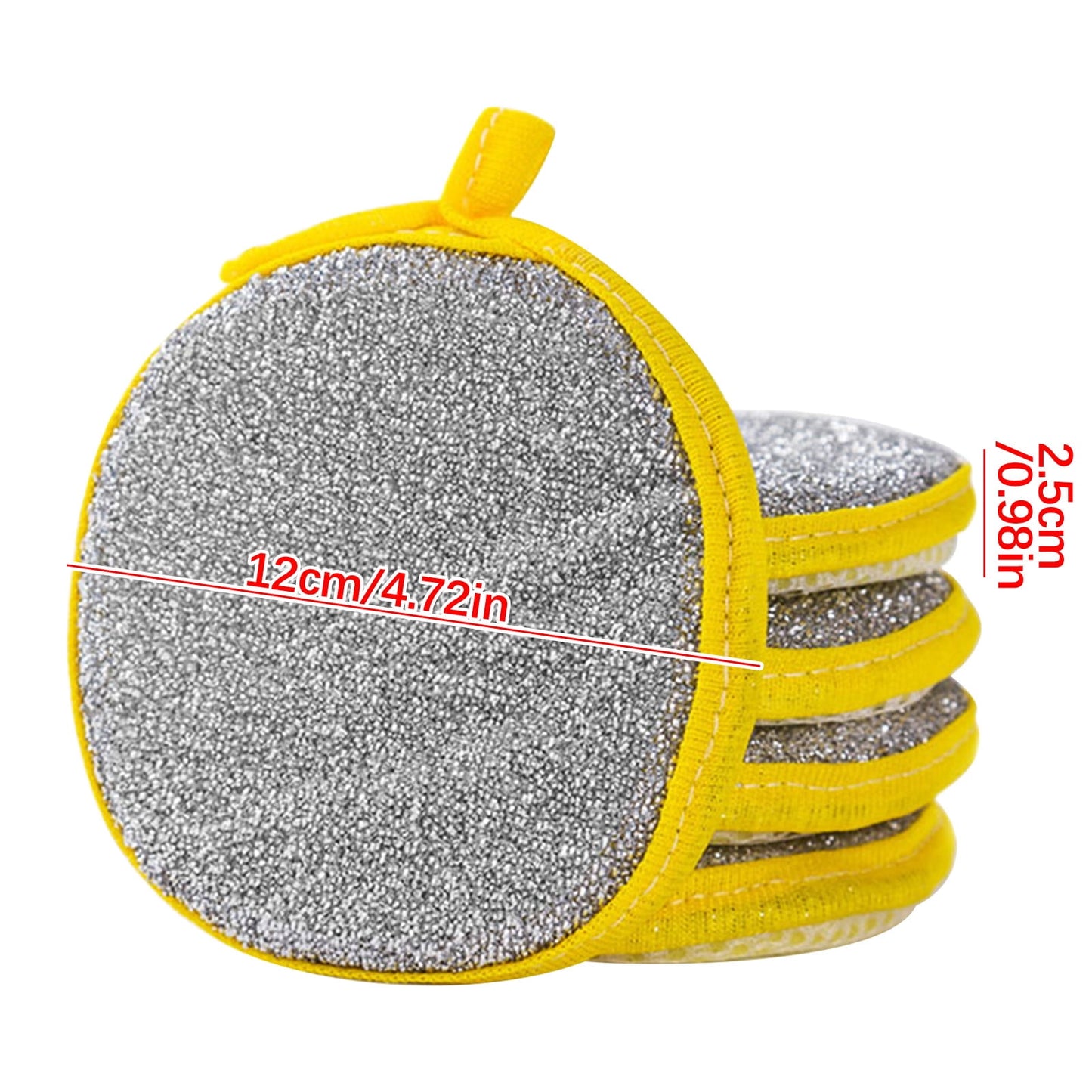 Under $1 Tyidzon Sponges Kitchen Multi-Purpose,5Pc Non-Scratch Sponges for Cleaning, Along with Heavy Duty Scrubbing Power - Reusable Double-Sided Dish Sponge for Dishes, Pots and Pans Yellow
