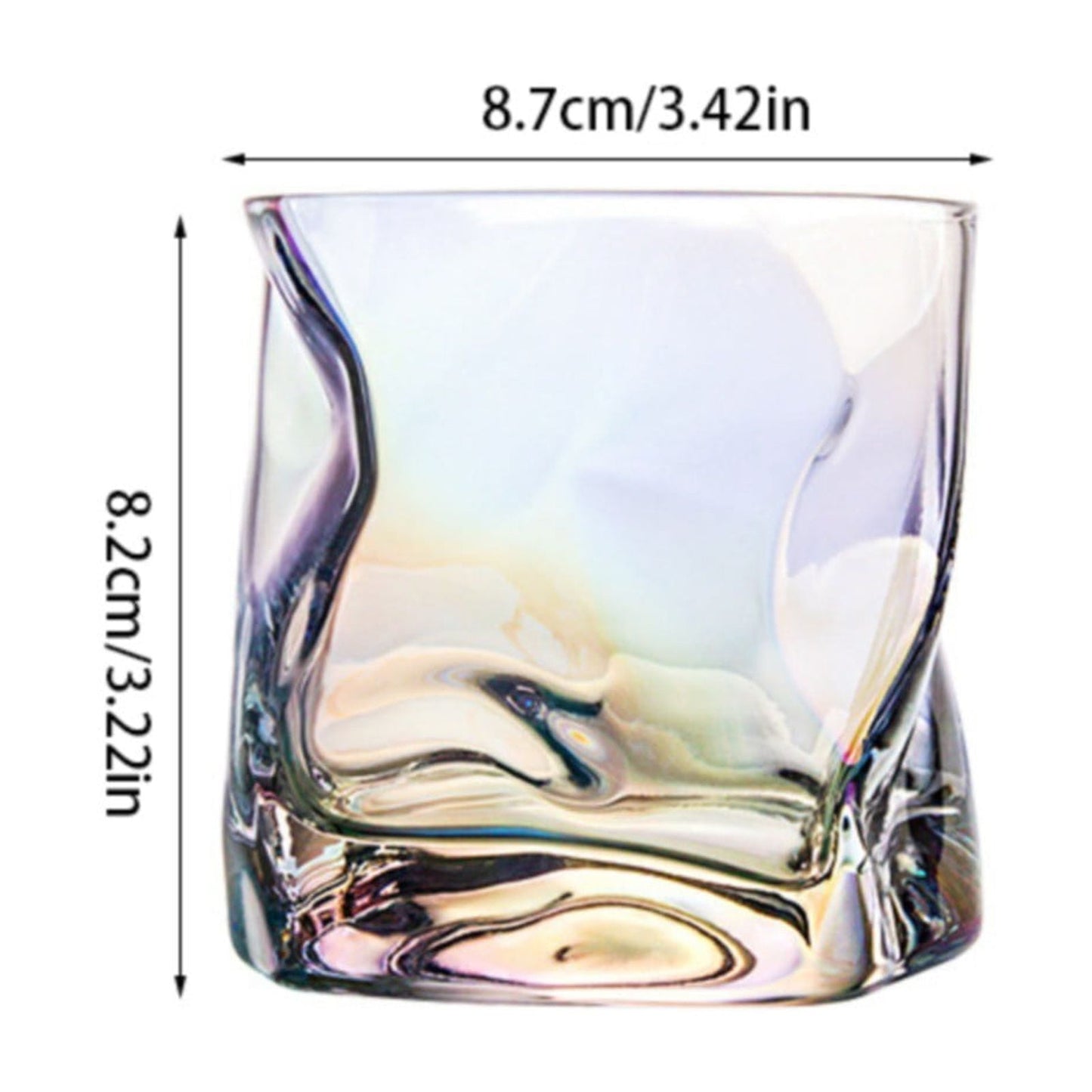 JWDX Glass and Bottle Clearance, Special Shaped Glass Whisky Glass Wind Design Irregular Cup Frosted Cup. As shown
