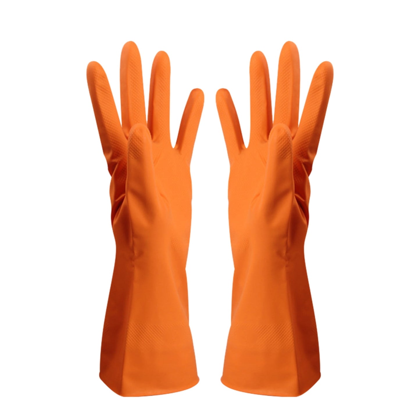 Savings, Cleaning Gloves, Eguiwyn Kid Painting Apron Sleeve, Apron Sleeve Reduced Price! 1 Pair of Gloves Gloves Gloves Washing Hand Rubber Long Cleaning Warm Gloves Kitchen Latex 3-Orange