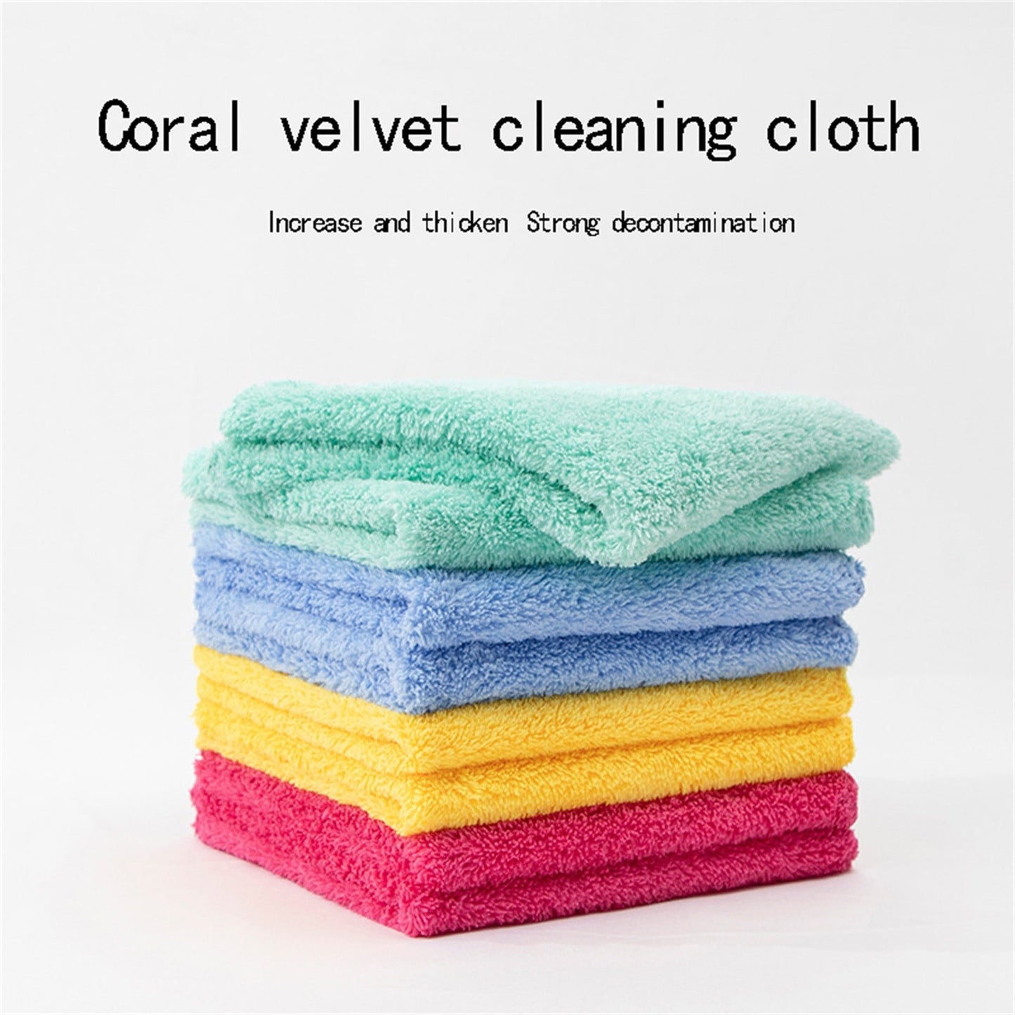 0.04lb Once for All Safe Food-Grade Items: Kitchen Cleaning Supplies! 1 Pack of Fiber Cleaning Cloth Available in 4 Colors (Green/White/Yellow/Black), Daily Home Products Kitchen Utensils Set Black