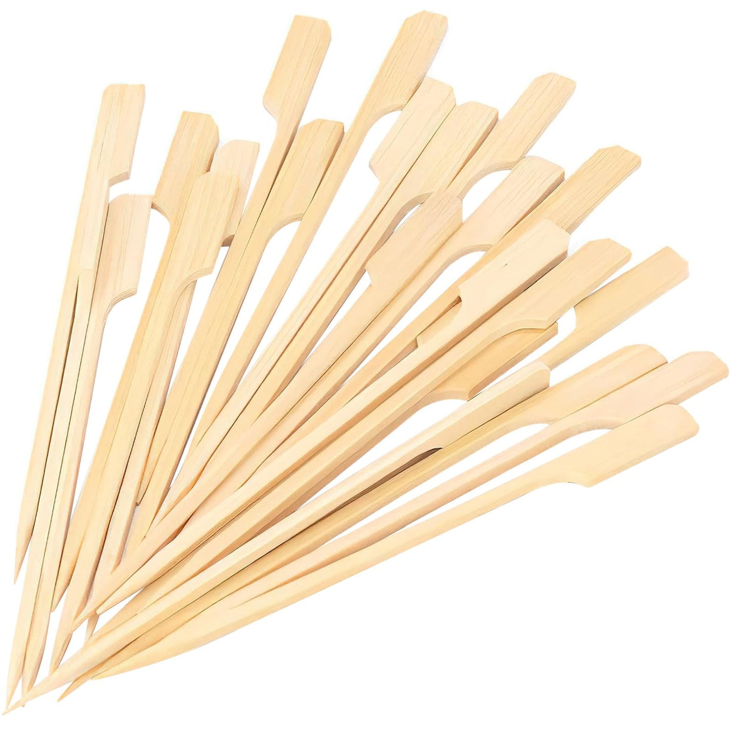 0.15lb Once for All Safe Food-Grade Items: Skewer! Skewers 100Pcs Food Toothpicks Wide Flat Wood Picks for Cocktail Fruit, Daily Home Products Kitchen Essentials Beige