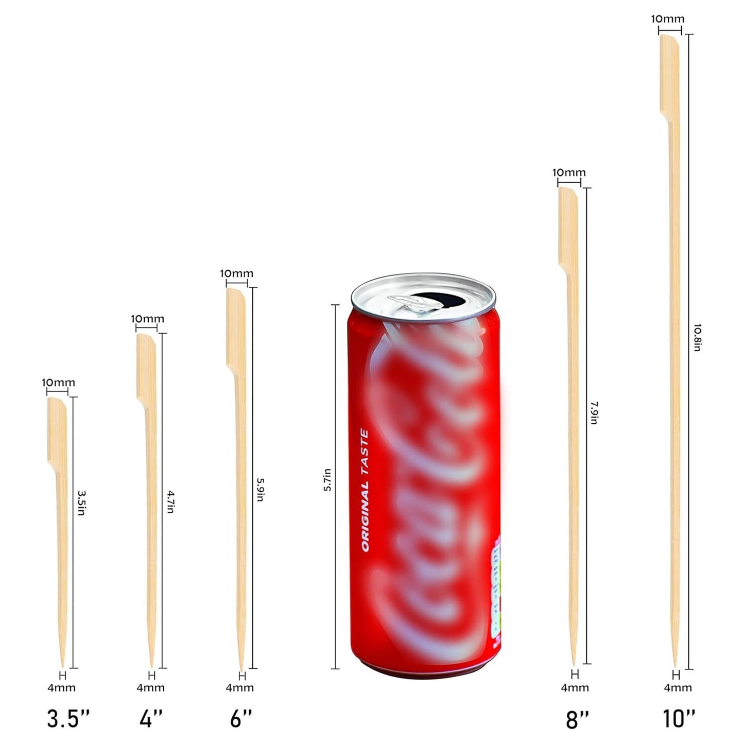 0.15lb Once for All Safe Food-Grade Items: Skewer! Skewers 100Pcs Food Toothpicks Wide Flat Wood Picks for Cocktail Fruit, Daily Home Products Kitchen Essentials Beige