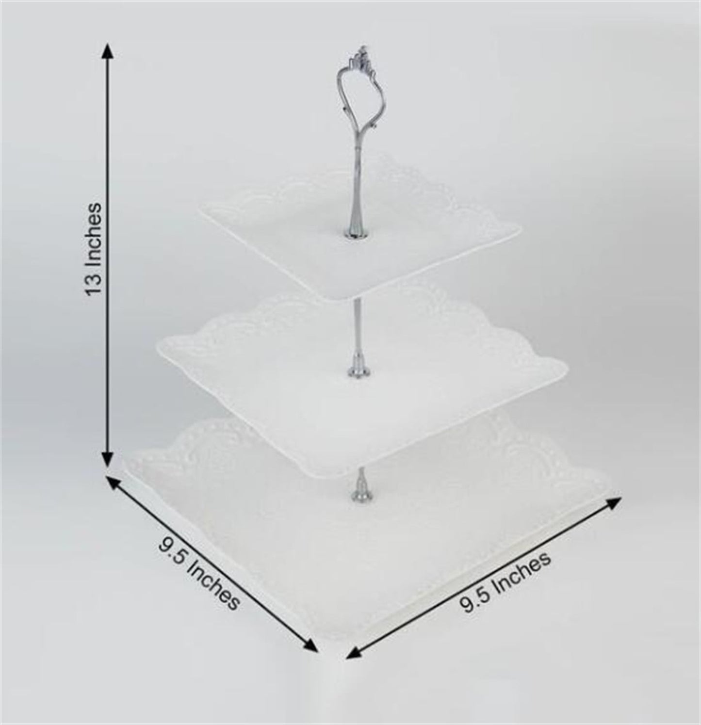 JWDX Cake Stand Clearance! Three-Tier Cake Stand, Three-Tier Fruit Plate, Afternoon Tea Plate H, Cake Stand Fruit Dried Stand Dessert Stand Dessert Fruit Stand Set Plastic Housekeeping & Organizers Z2-H