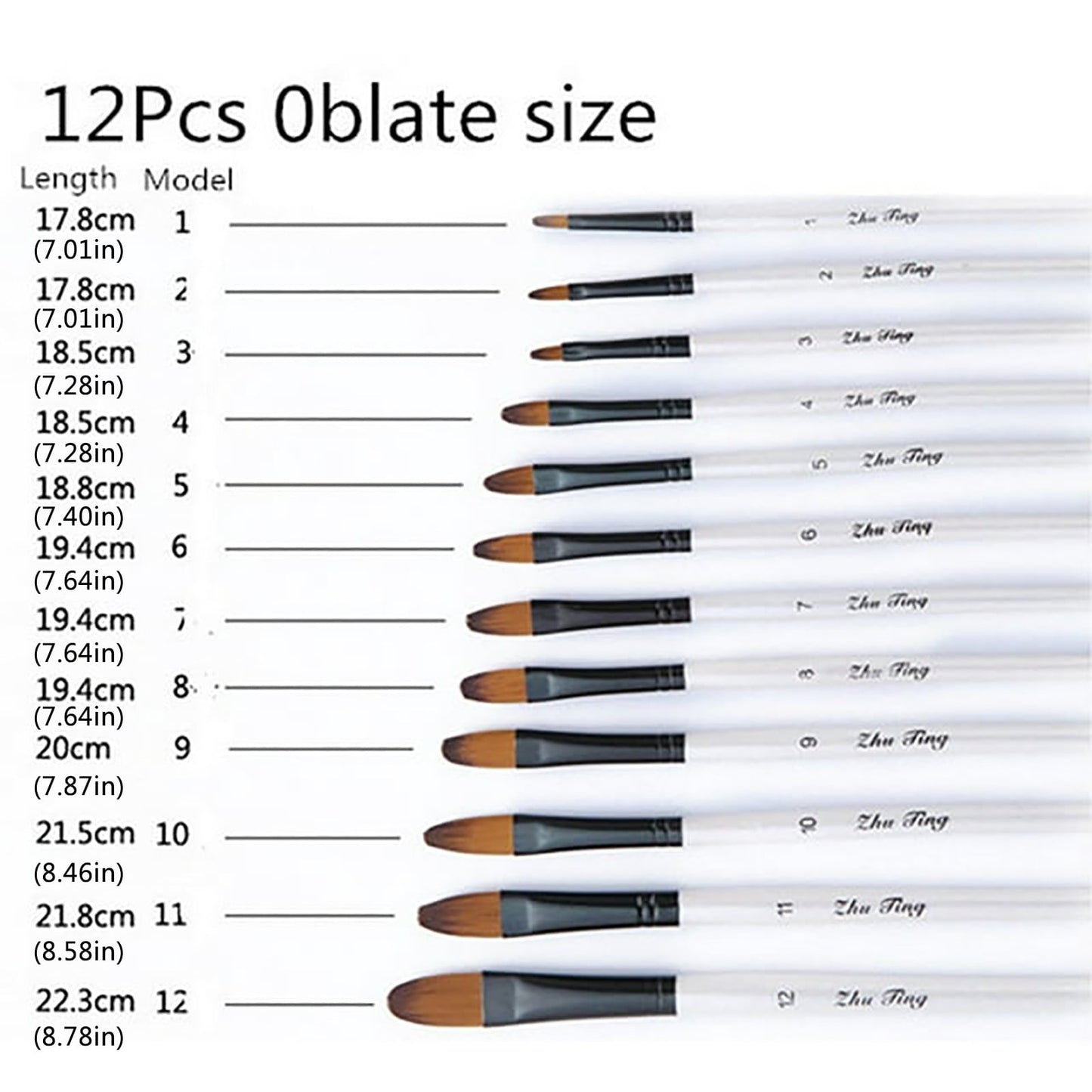JWDX Brushes Clearance, Paint Brushes, Painting Pen, Art Tools, Brush Set, Round Tip Brushes Nylon Brushes Artist Wood Brushes for Oil Watercolor Face Nail Arts Miniature and Rock Painting Z3-White