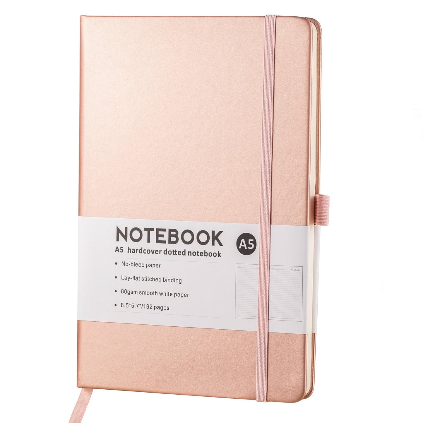 Blank Notebooks Lined Classic Pocket Notebook Journal [ Leather Hard Cover ][ 100 Gsm ] [ Ruled ] Premium Thick Paper with Inner Pocket 3.5 Newyear Arrival! A 1-Rose Gold