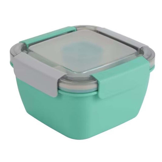 JWDX Food Storage, Light Meal Salad Box Japanese Style Double Layer Compartment Lunch Box, Kitchen Supplies Clearance, 1Pc Portable Box and Salad Bowl Combo Keep Your Food Fresh and Organized Green