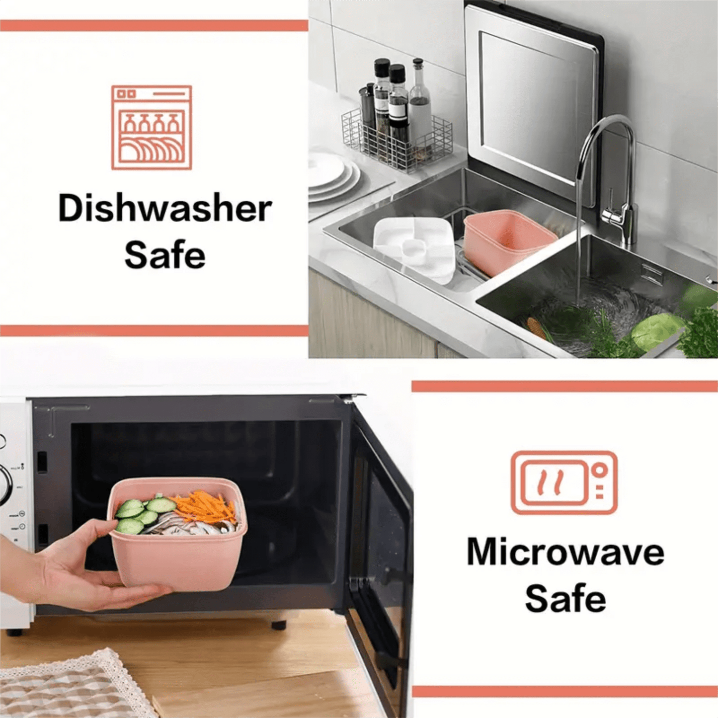 JWDX Food Storage, Light Meal Salad Box Japanese Style Double Layer Compartment Lunch Box, Kitchen Supplies Clearance, 1Pc Portable Box and Salad Bowl Combo Keep Your Food Fresh and Organized Green