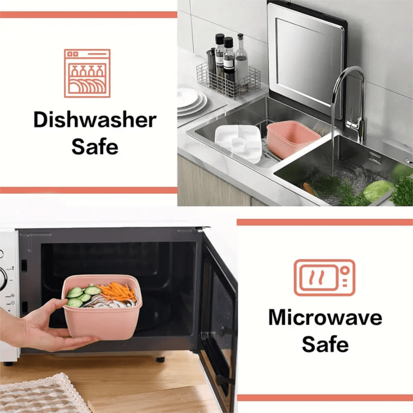 JWDX Food Storage, Light Meal Salad Box Japanese Style Double Layer Compartment Lunch Box, Kitchen Supplies Clearance, 1Pc Portable Box and Salad Bowl Combo Keep Your Food Fresh and Organized Green