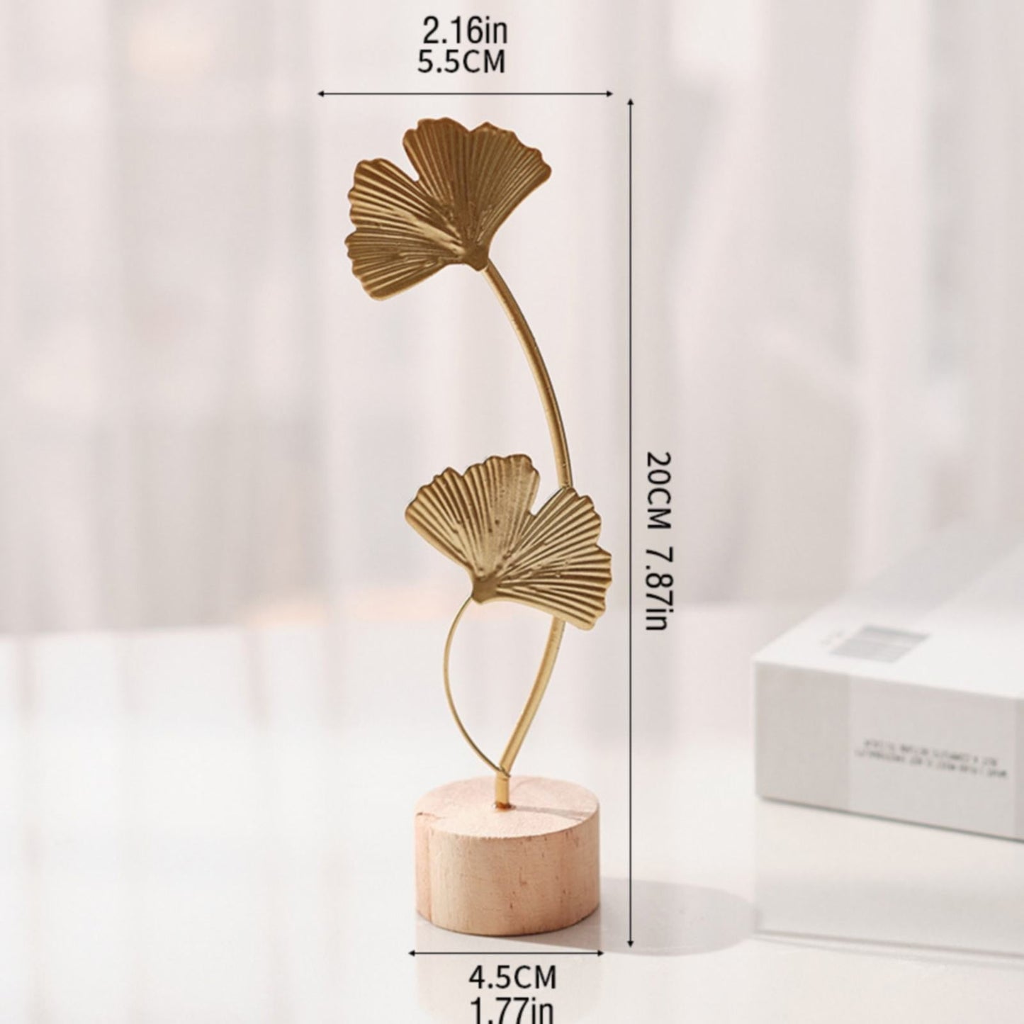 Leaf Decor Metal Golden Leaf Ornaments and Base Modern Simple Gold Leaf Table Sculpture for Living Room Bedroom Bookshelf Desktop Decoratio, Valentines Day Decorations: Desktop Ornament Black2