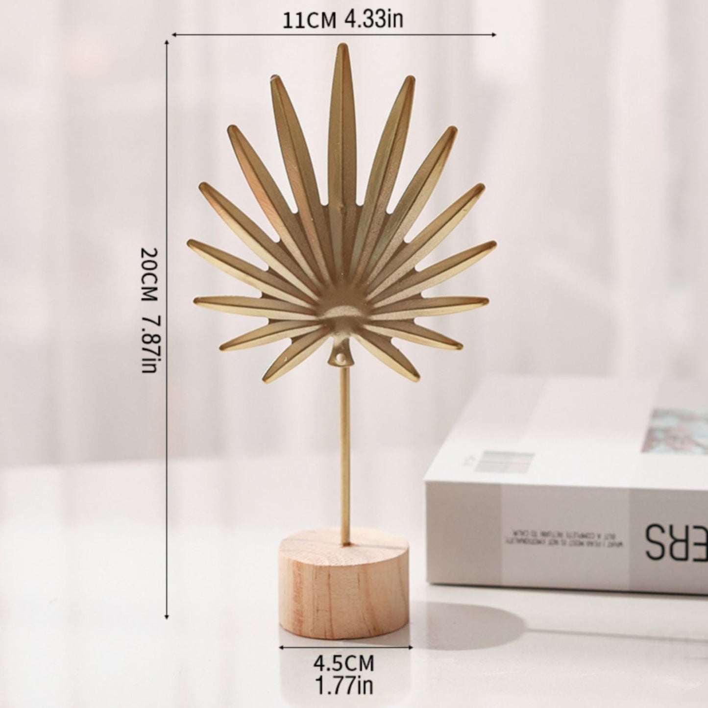 Leaf Decor Metal Golden Leaf Ornaments and Base Modern Simple Gold Leaf Table Sculpture for Living Room Bedroom Bookshelf Desktop Decoratio, Valentines Day Decorations: Desktop Ornament Z-Gold2