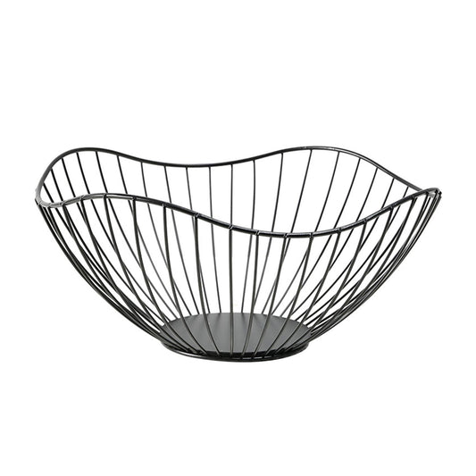 JWDX Fruit Plate Clearance, Modern Creative Single Tier Dish Wire Fruit Vegetables Bread Decorative Stand Serving Bowls Basket Holder Table Centerpiece Decorative Hold Vegetables Bread Sn BK2