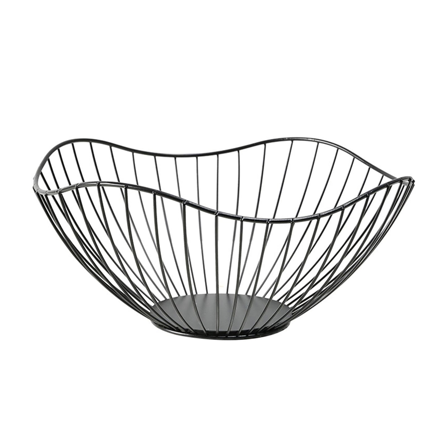 JWDX Fruit Plate Clearance, Modern Creative Single Tier Dish Wire Fruit Vegetables Bread Decorative Stand Serving Bowls Basket Holder Table Centerpiece Decorative Hold Vegetables Bread Sn BK2