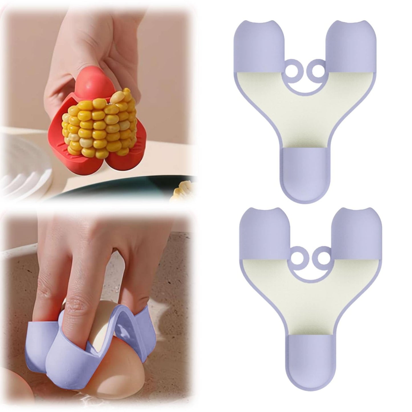 JWDX Oven Mitts Clearance, Mini Silicone Finger Oven Finger Food Tongs Kitchen Dishes Silicone Oven Heat Insulated Finger Glove Microwave Oven Silicone Non Slip Holder Kitchen Accessories Purple