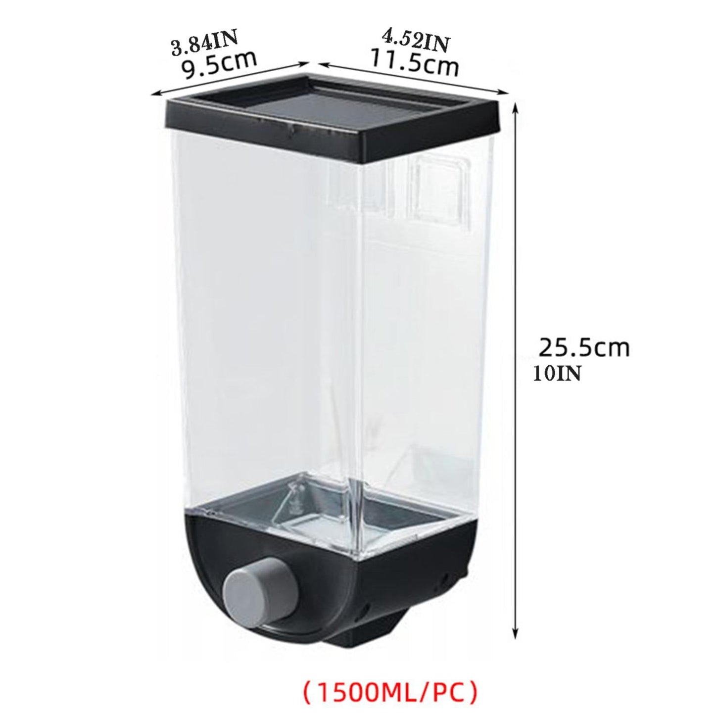 JWDX Storage Containers Clearance, Cereal Dispenser Countertop Cereal Containers Storage 1.5L /1Lorganization and Storage Containers for Kitchen Dry Food Dispenser for Rice Grains Snack Oatmeal BK2