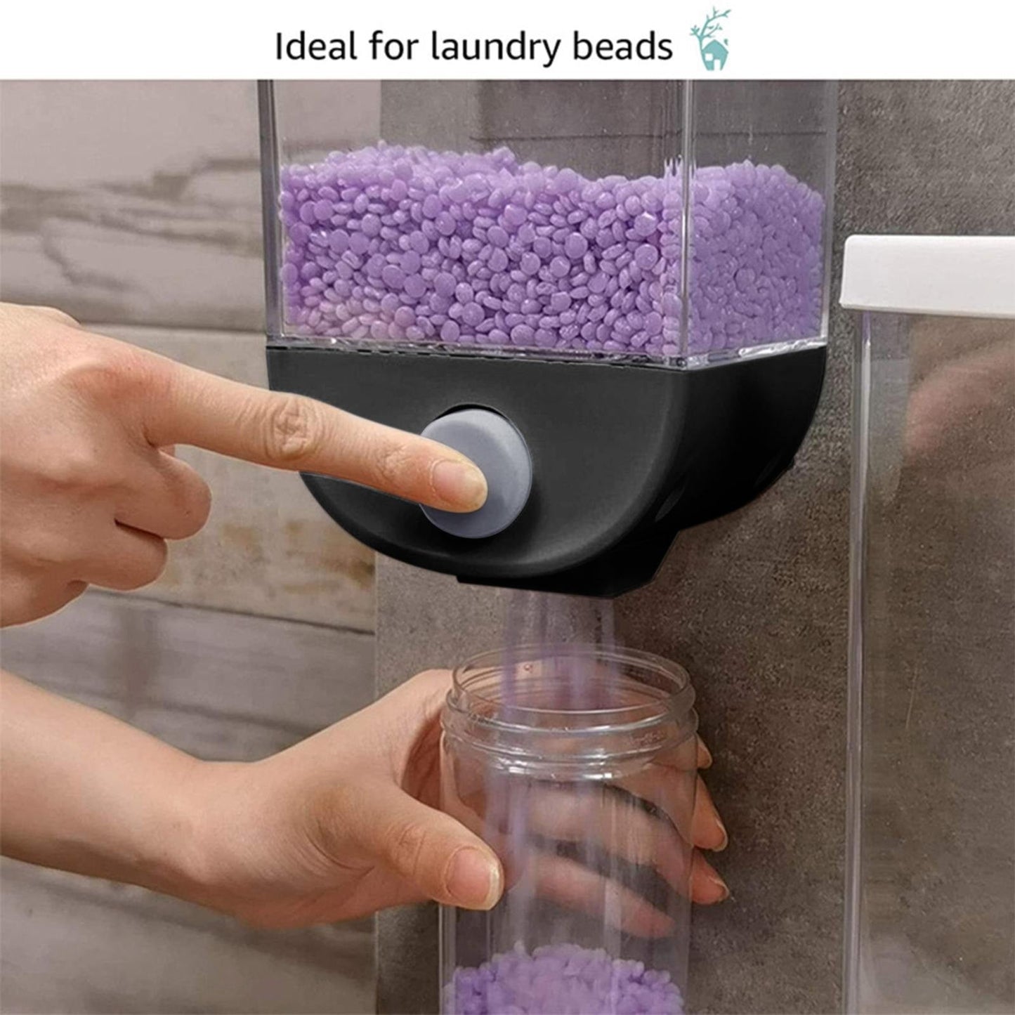 JWDX Storage Containers Clearance, Cereal Dispenser Countertop Cereal Containers Storage 1.5L /1Lorganization and Storage Containers for Kitchen Dry Food Dispenser for Rice Grains Snack Oatmeal BK2