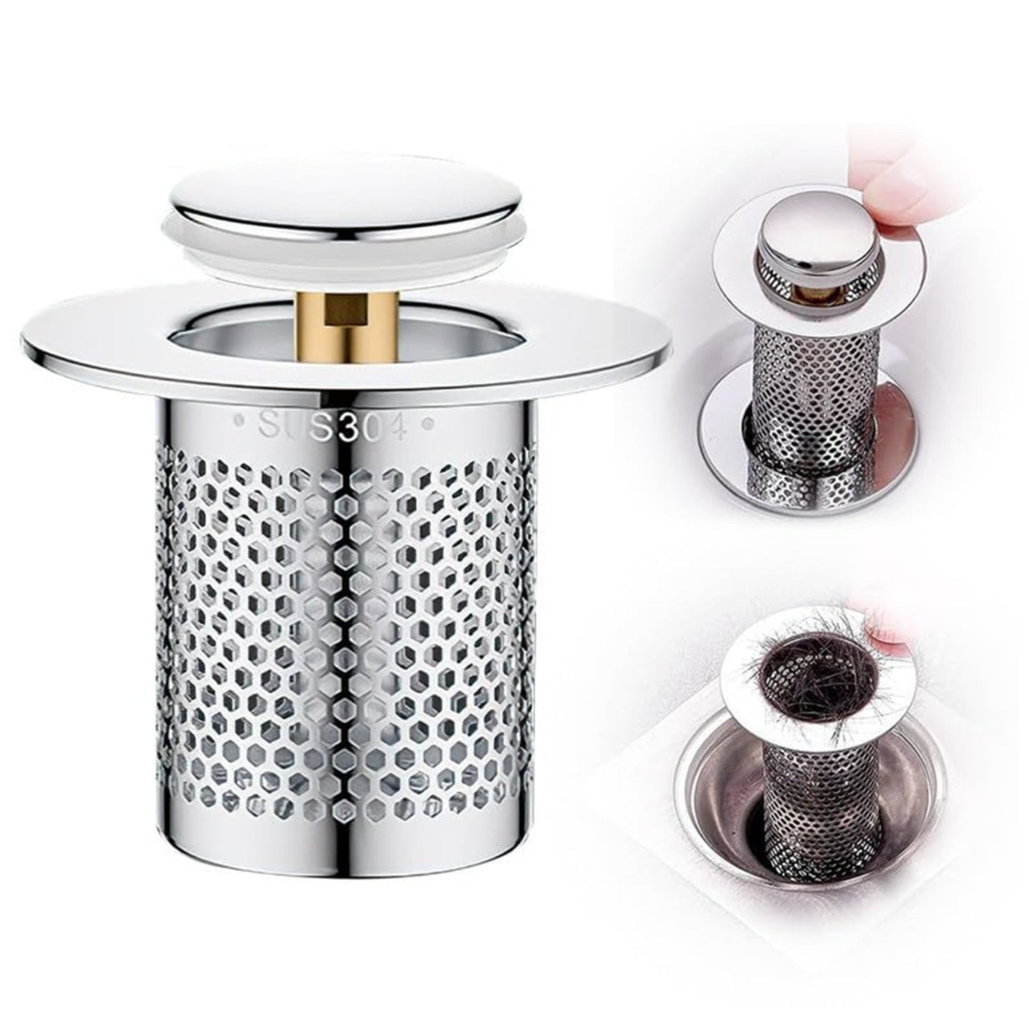 JWDX Drain Rack Clearance, Stainless Steel Floor Drain Filter 2025 New Bathtub Sink Strainer Up Sink Filter Rustproof Sink Strainer Bathroom Sink Strainer for Kitchen Bathtub A