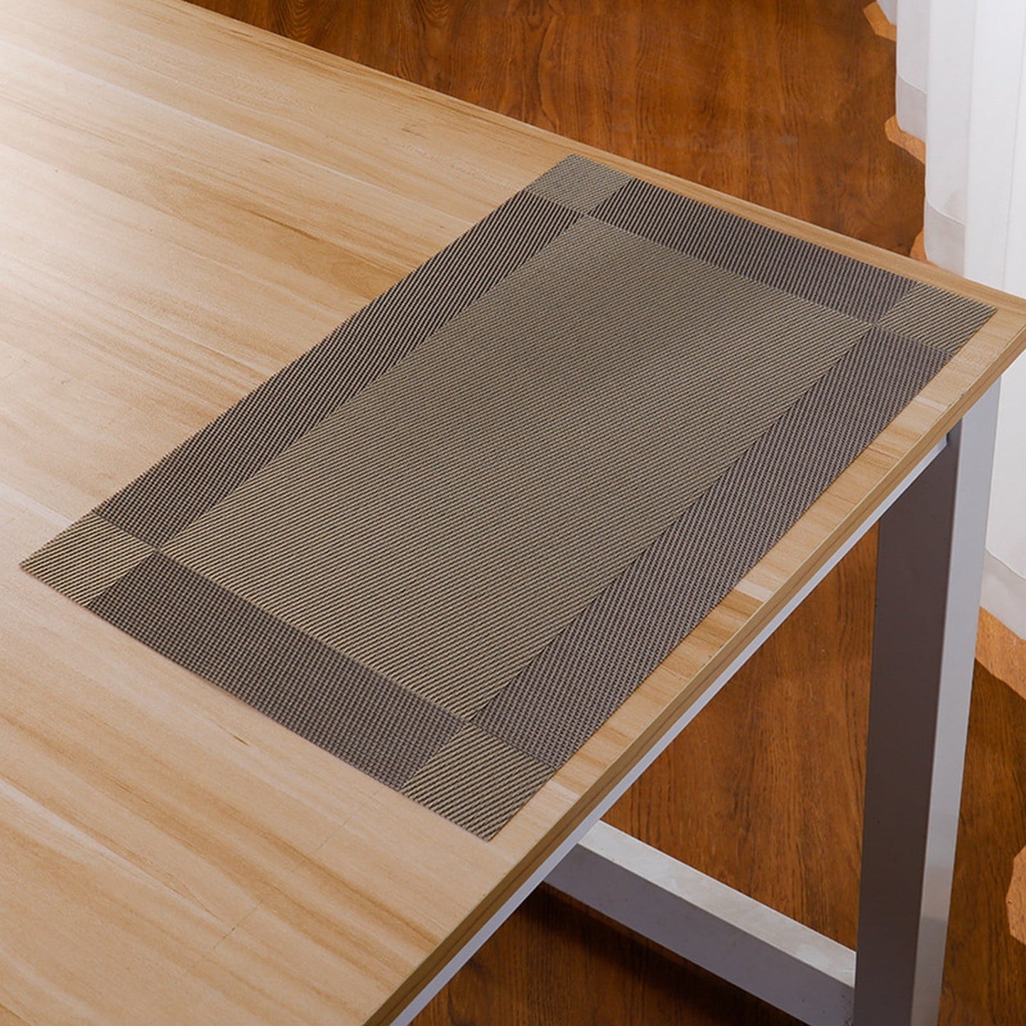 JWDX Placemat Clearance! Elegant Placemats Placemats Stain Pvc Table Mats Woven Vinyl Placemats Placemats for Dining Table, Include 1X Dining Tableware Bowls and Plates Coasters KA