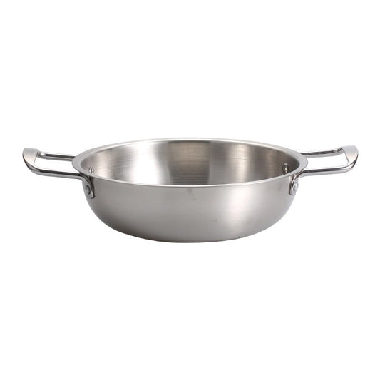 JWDX Stainless Steel Instant Noodle Pot Clearance, 7.1" Korean Ramen Noodle Pot with Handles Stainless Everyday Pan Golden Korean Cooking Pot for Soup Noodle Pasta Home and Outdoor Dishwasher SLD
