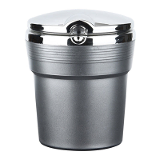 JWDX Storage Containers Clearance, Car Ashtray Cup Holder Led Portable Car Truck with Lid Suitable for Home Car Ashtray Silver