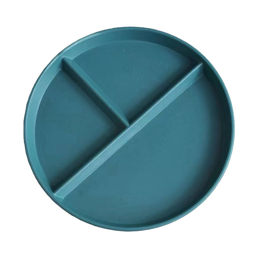 JWDX Tableware Clearance, Wheat Plates for Adults Reusable Dinnerware Set Kids Divided Plate Bariatric Plastic Salad Lunch Tray Microwave and Dishwasher BU2