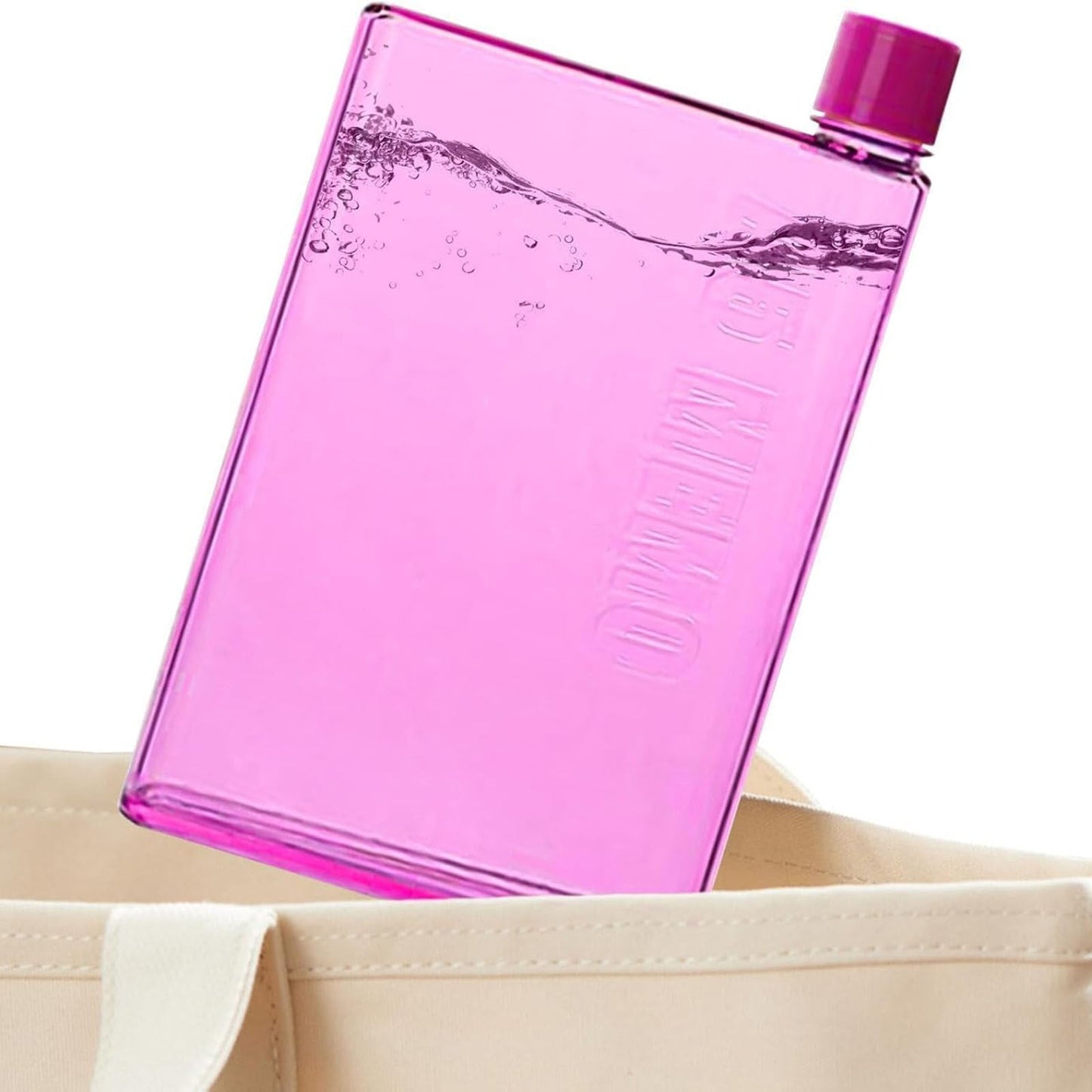 JWDX Glass and Bottle Clearance, Flat Water Bottle Slim Water Bottle for Purse Leak Proof Slim Handbag Poket Drinking Bottle for Outdoor Sports Fitness Camping Hiking Cycling 750Ml Clear