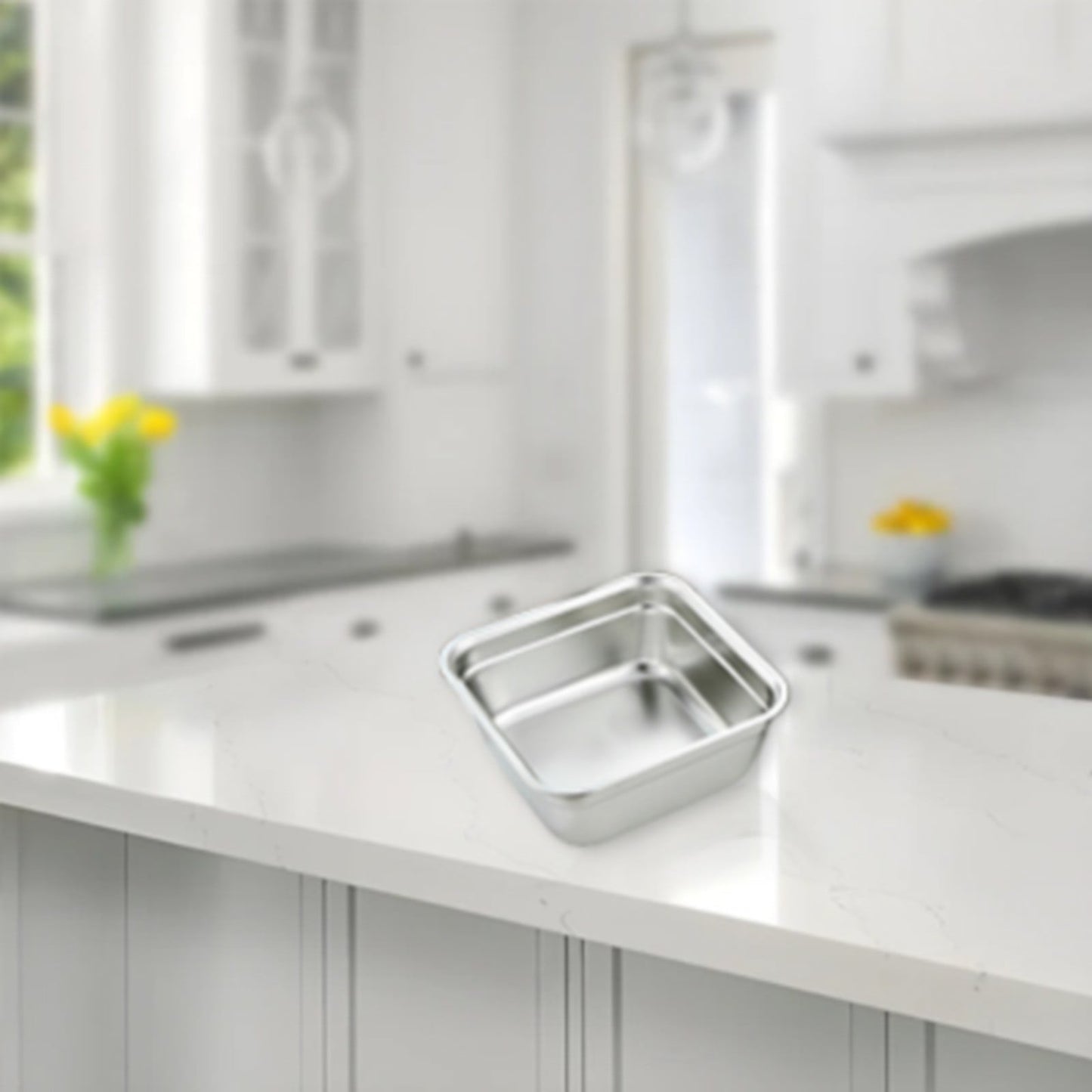 JWDX Closure Bags and Lids and Boxes Clearance, 1Pc Dish Tub for Kitchen Sink Square Stainless Tub with Smooth and Wide Edge Stackable Stable Flat Bottom Multi Purpose Wash Basin As shown