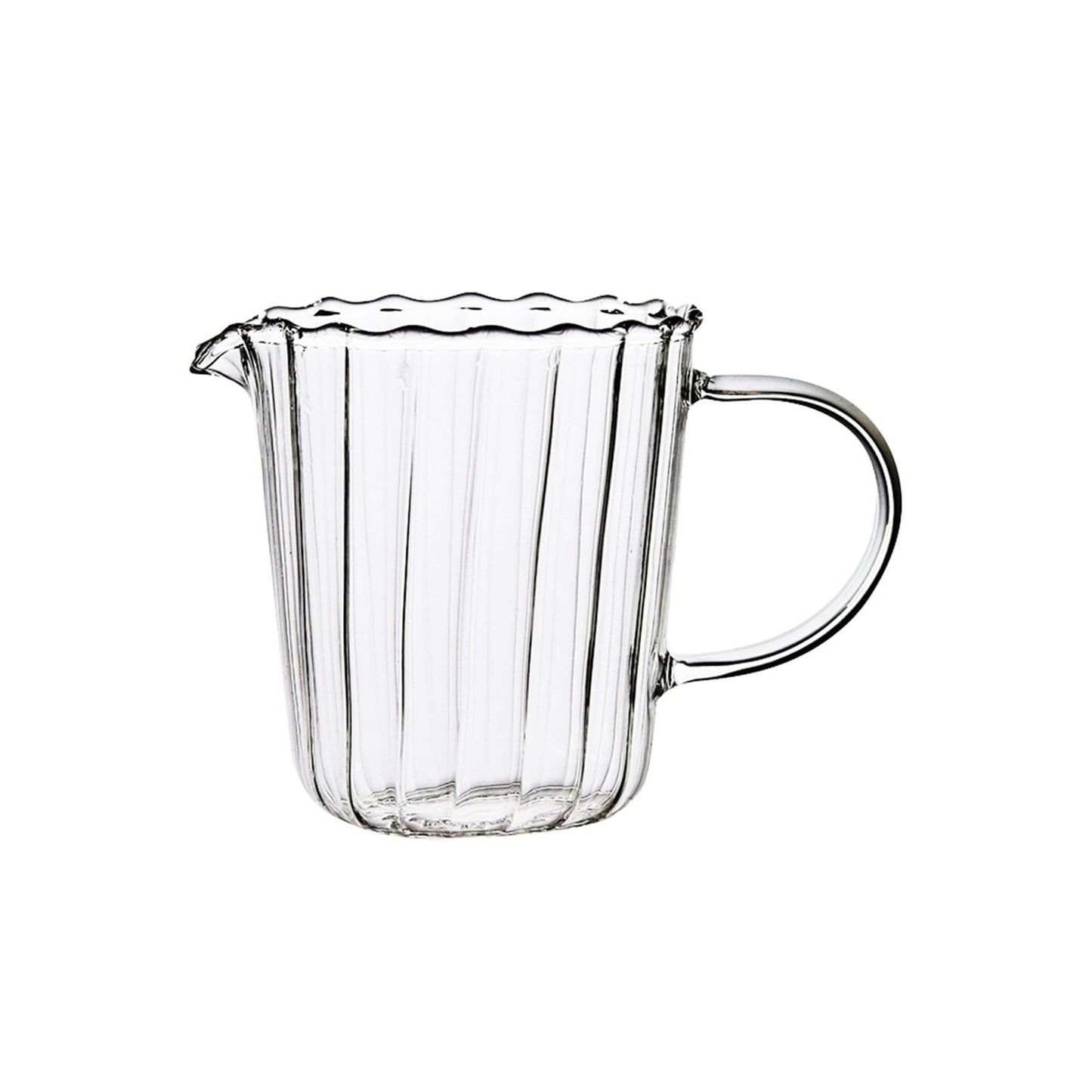 JWDX Glass and Bottle Clearance, Elegant Shaped Glass Creamer Coffee Milk Creamer Pitcher/Serving Pitcher/ Pitcher/Milk Creamer Jug for Kitchen A