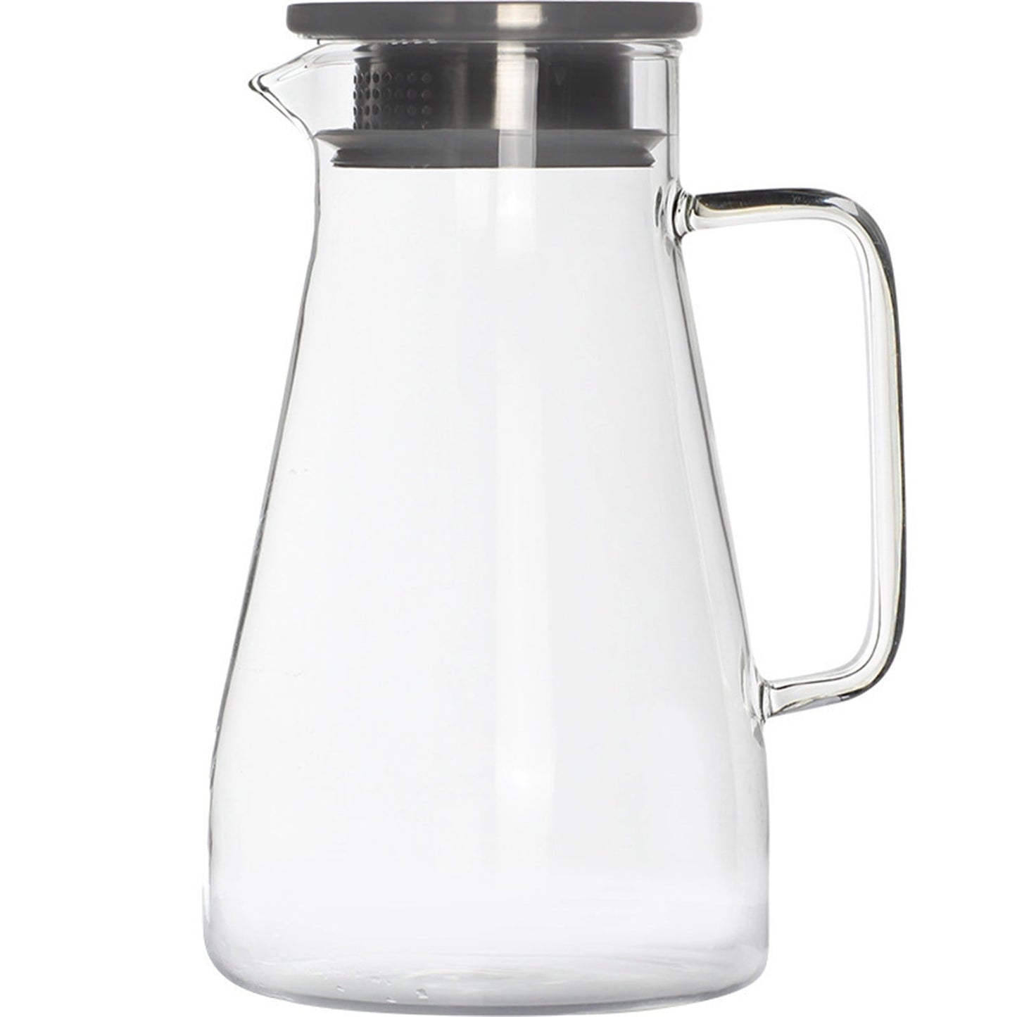 JWDX Glass and Bottle Clearance, 52 Oz Glass Pitcher with Stainless Lid Water Carafe with Handle Clear Good Beverage Pitcher for Homemade Juice and Iced Tea As shown
