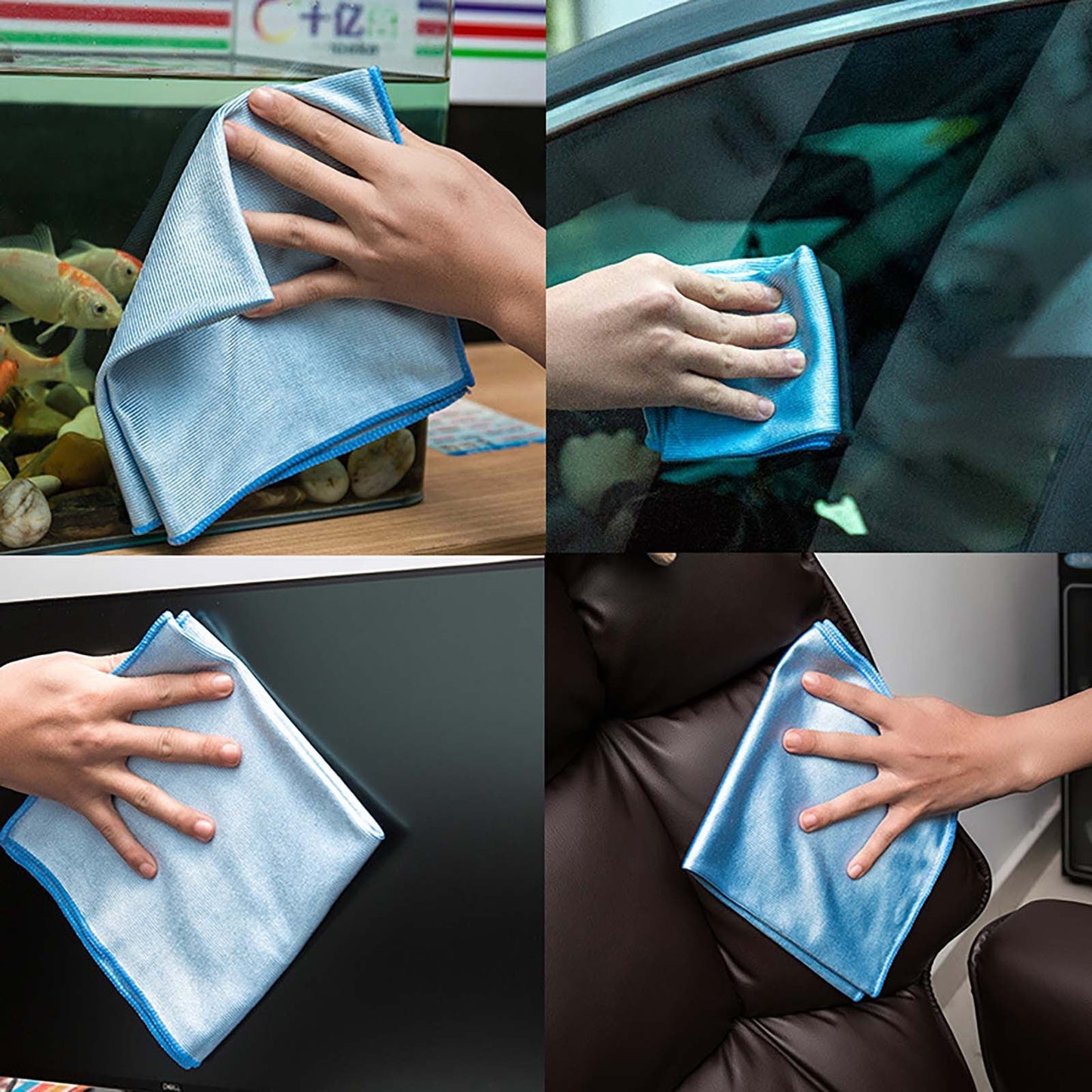 JWDX Wipes Clearance, Microfiber Glass Cleaning Cloths A Piece Of(30 X 30Cm) Streak Lint Quickly Clean Windshields and Stainless BUA