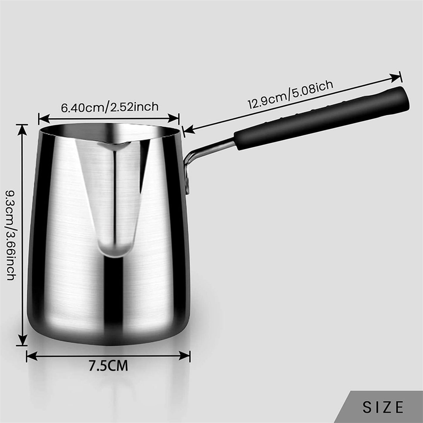 JWDX Cooking Utensils Clearance, Stainless and Coffee Warmer Coffee Pot Melting Pot and Milk Pot with Spout (350Ml) As shown