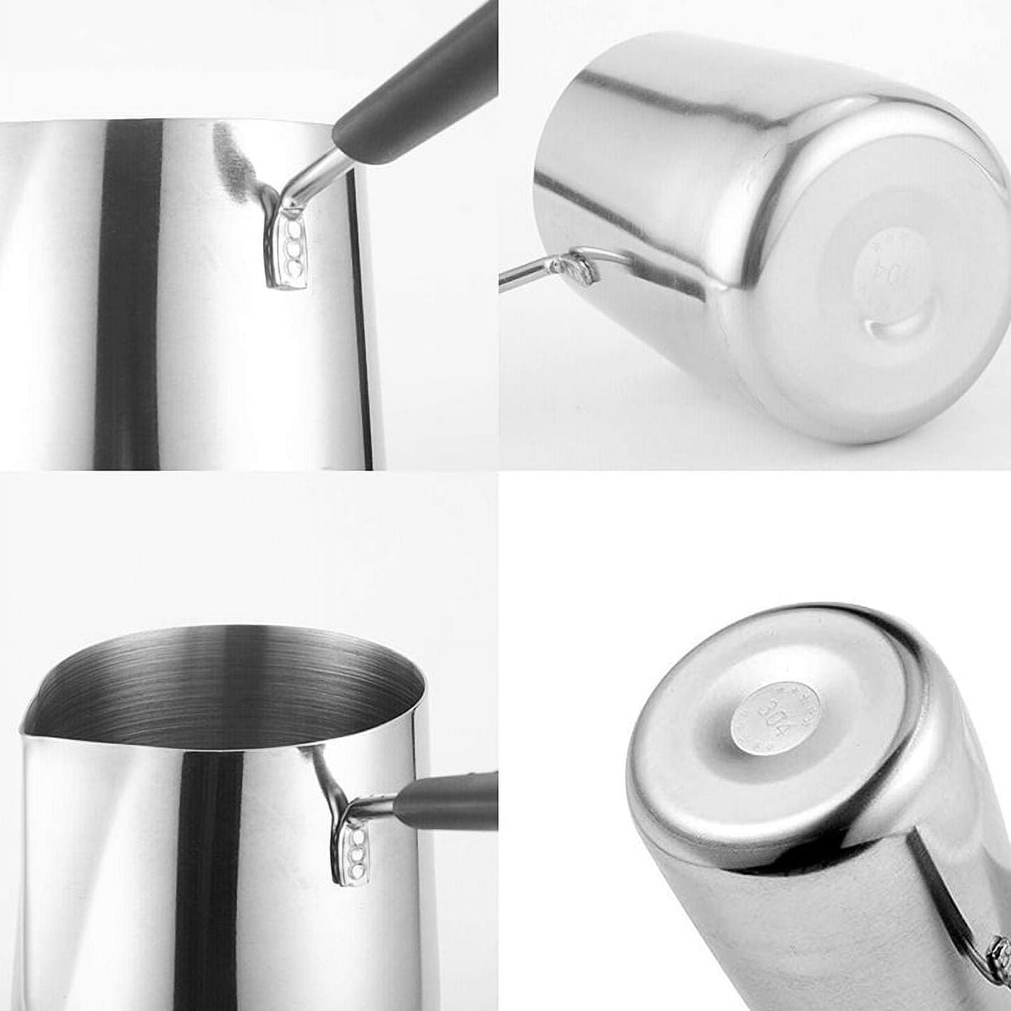 JWDX Cooking Utensils Clearance, Stainless and Coffee Warmer Coffee Pot Melting Pot and Milk Pot with Spout (350Ml) As shown