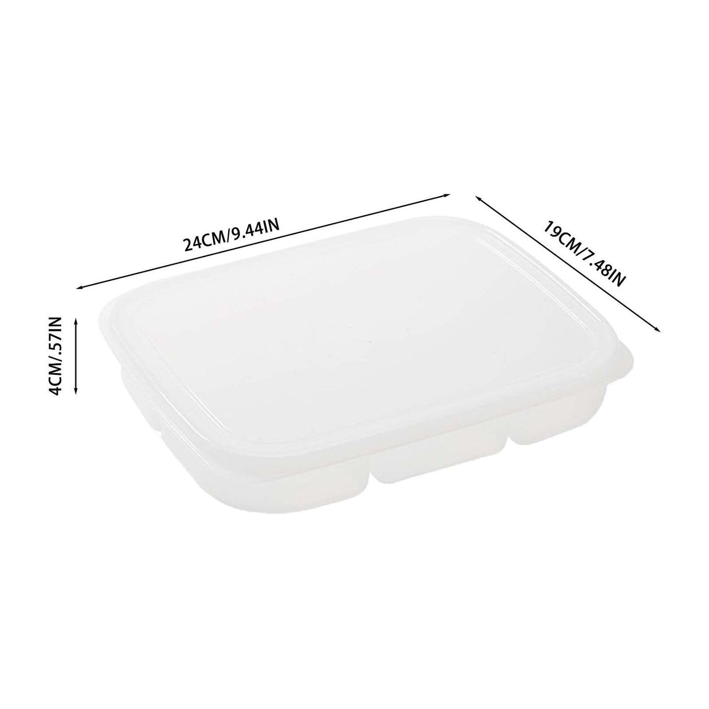 JWDX Food Storage Clearance, Divided Veggie Tray with Lid Vegetable Storage Square Relish Serving Platter with 5/6 Compartment Snack Container A